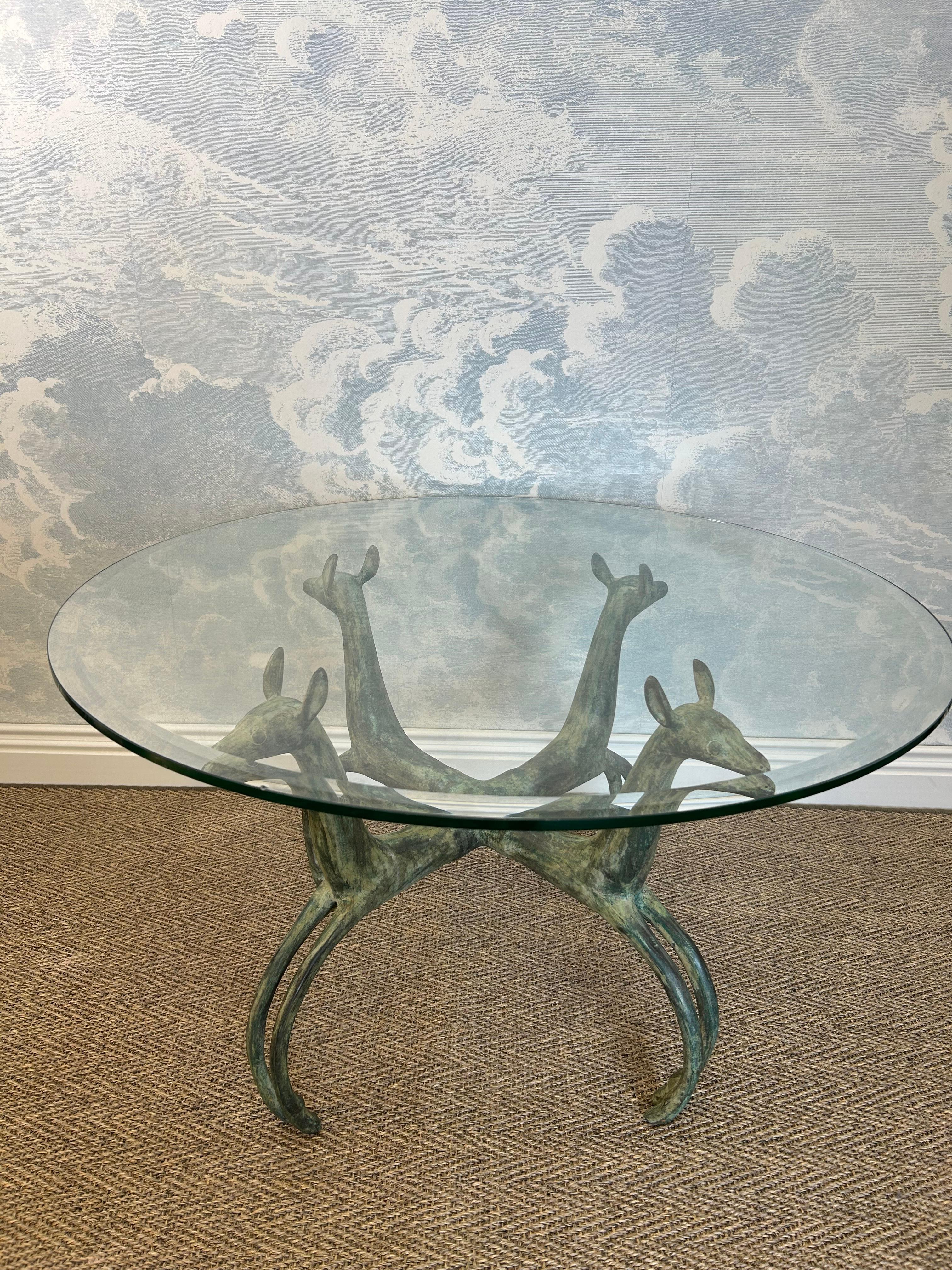 20ième siècle Sculptural Coffee Table, Patinated Bronze, in the Style of Armand-Albert Rateau en vente