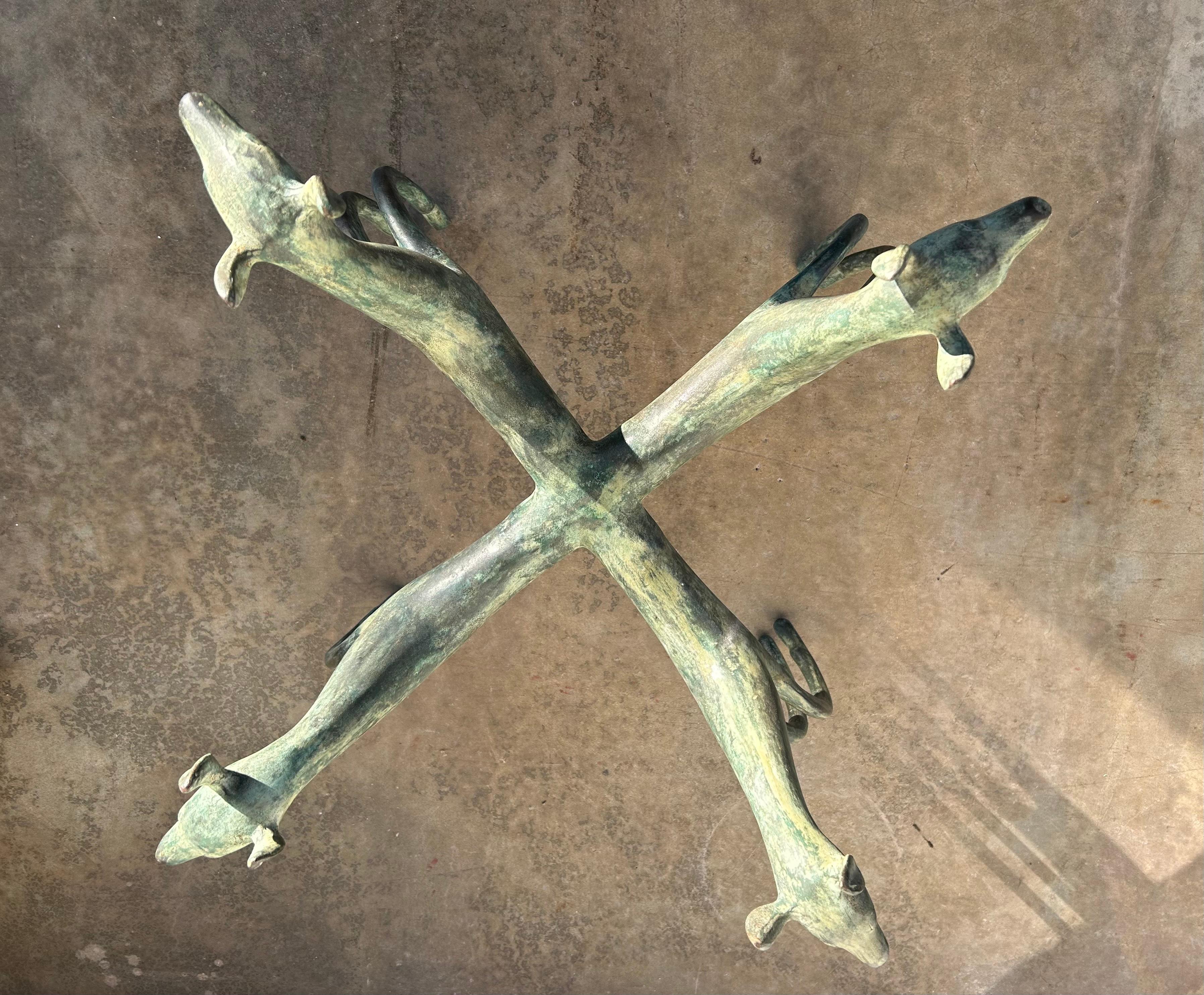 Sculptural Coffee Table, Patinated Bronze, in the Style of Armand-Albert Rateau en vente 1