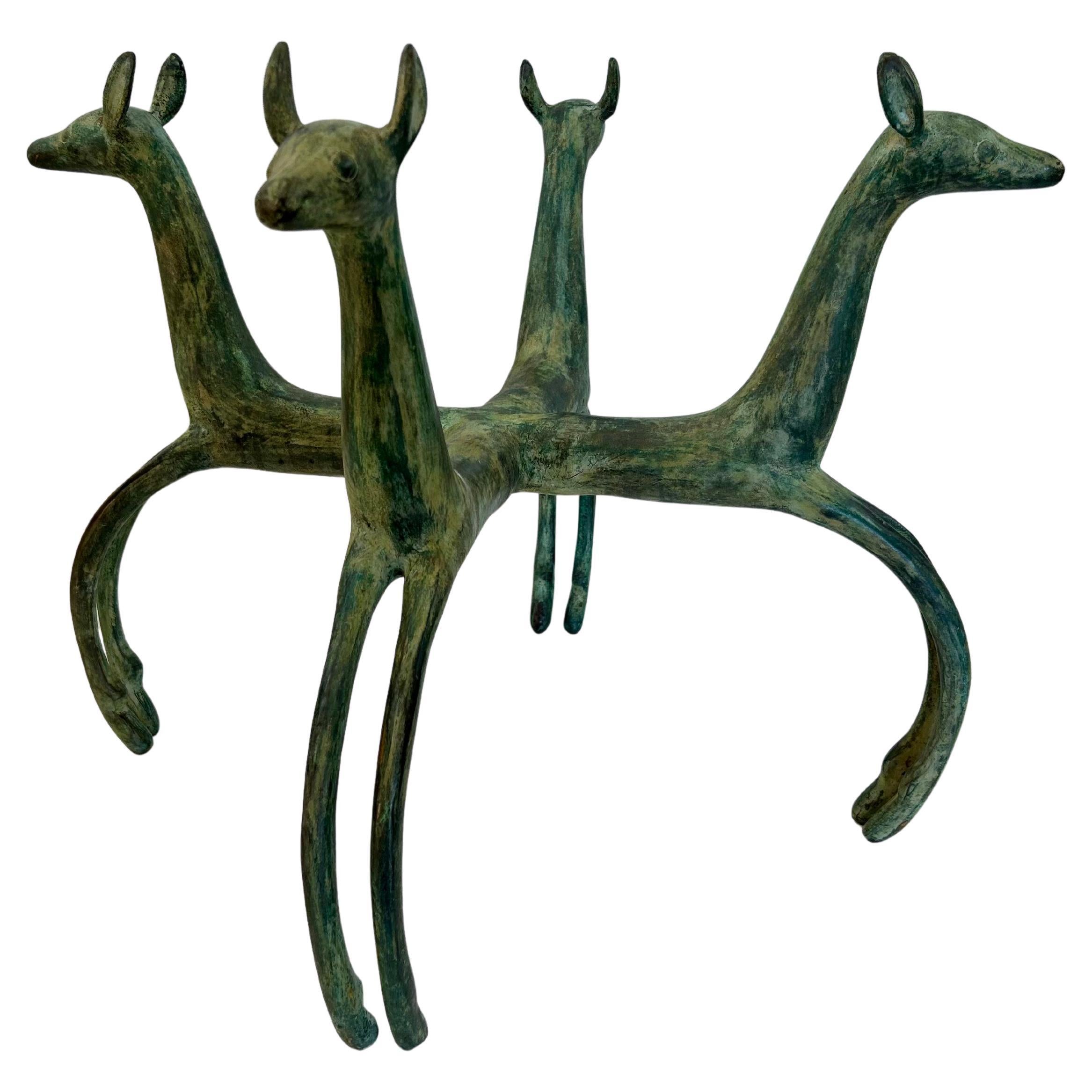 Sculptural Coffee Table, Patinated Bronze, in the Style of Armand-Albert Rateau en vente