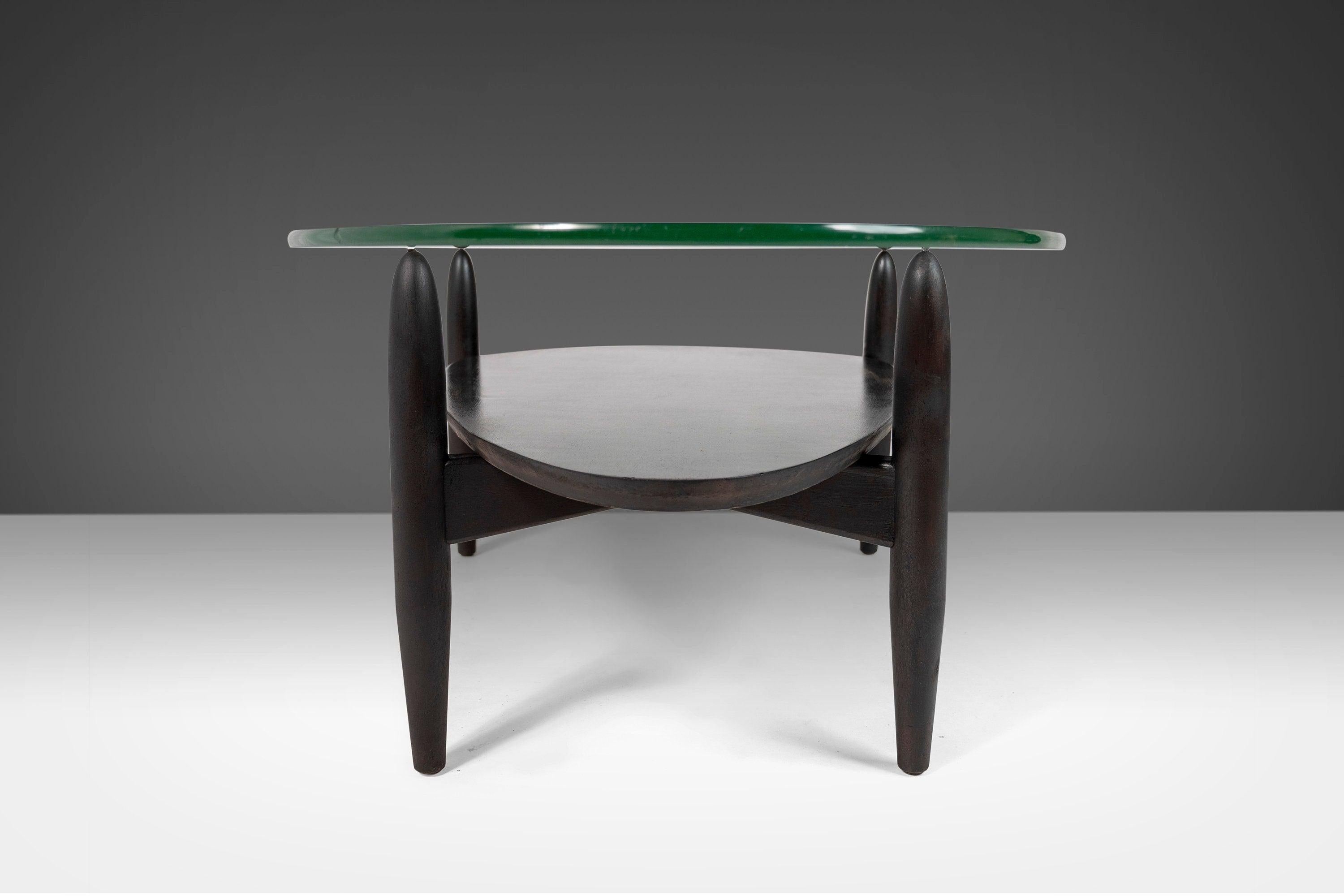 American Sculptural Coffee Table / Planter Table in Ebonized Walnut by Adrian Pearsall For Sale