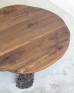 Sculptural Coffee Table – Walnut & Ceramic