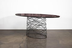 Sculptural Collectible Metal and Marble by Costantini, Richiamo Oval, In Stock.