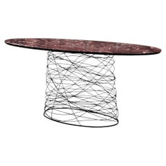 Sculptural Collectible Metal and Marble by Costantini, Richiamo Oval, In Stock.