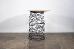 Sculptural Collectible Metal and Marble Table by Costantini, Richiamo, In Stock