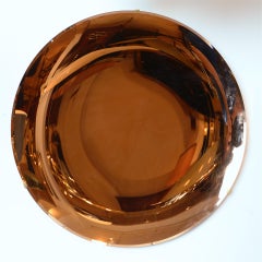 Sculptural Concave Rose Gold Mirror