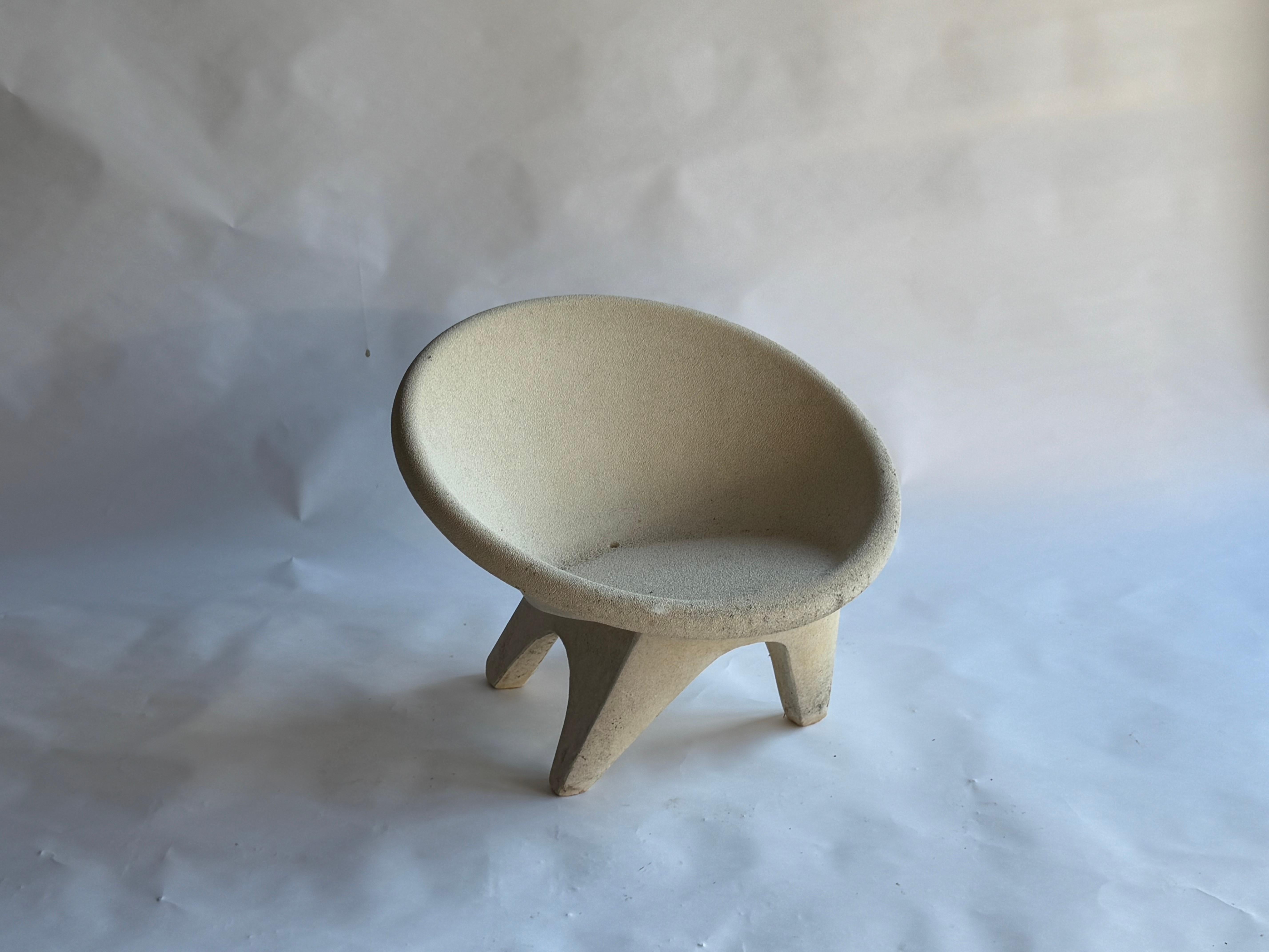 Sillones escultóricos de hormigón, años 60, Italia en venta 6