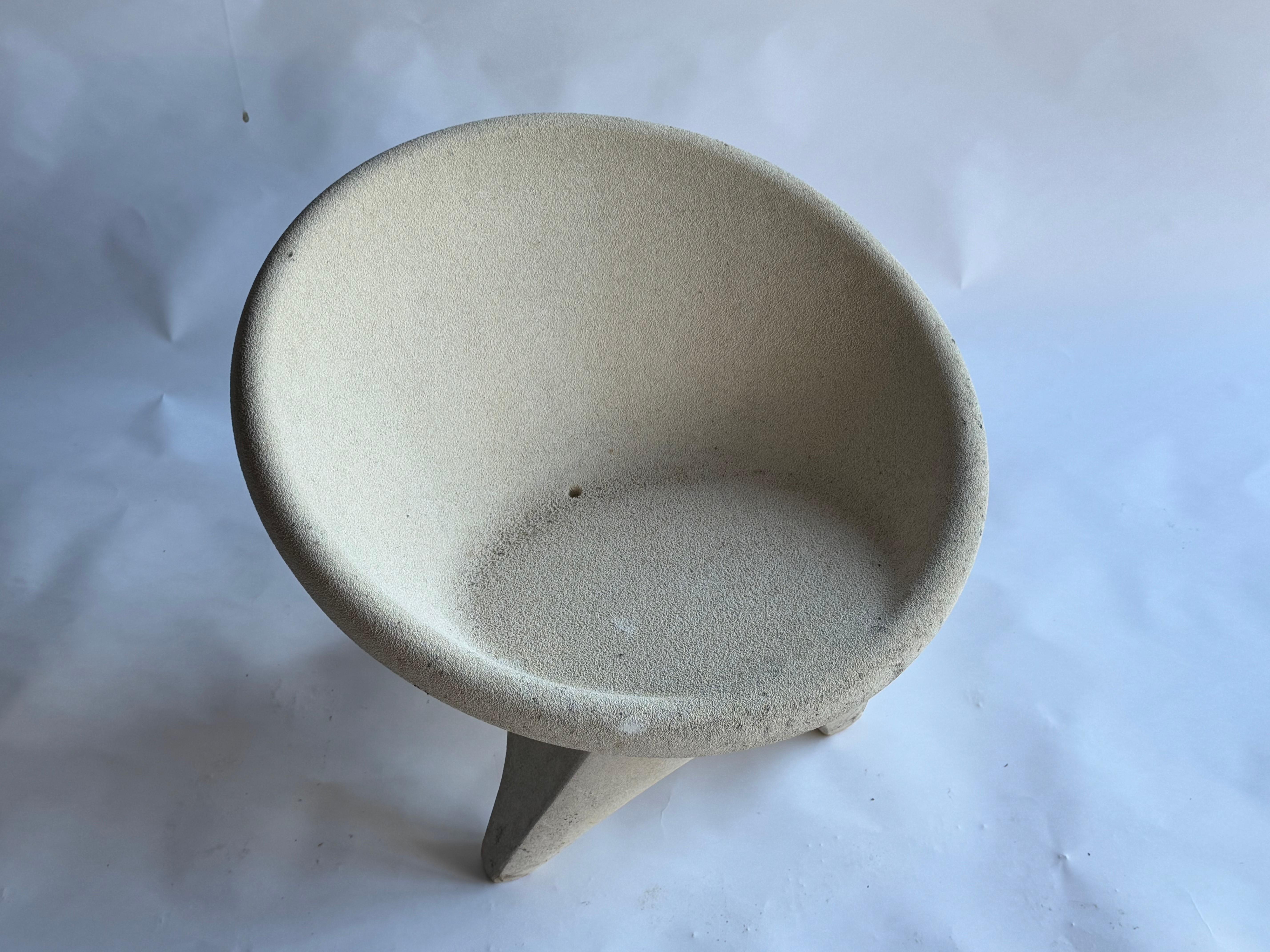 Sillones escultóricos de hormigón, años 60, Italia en venta 8