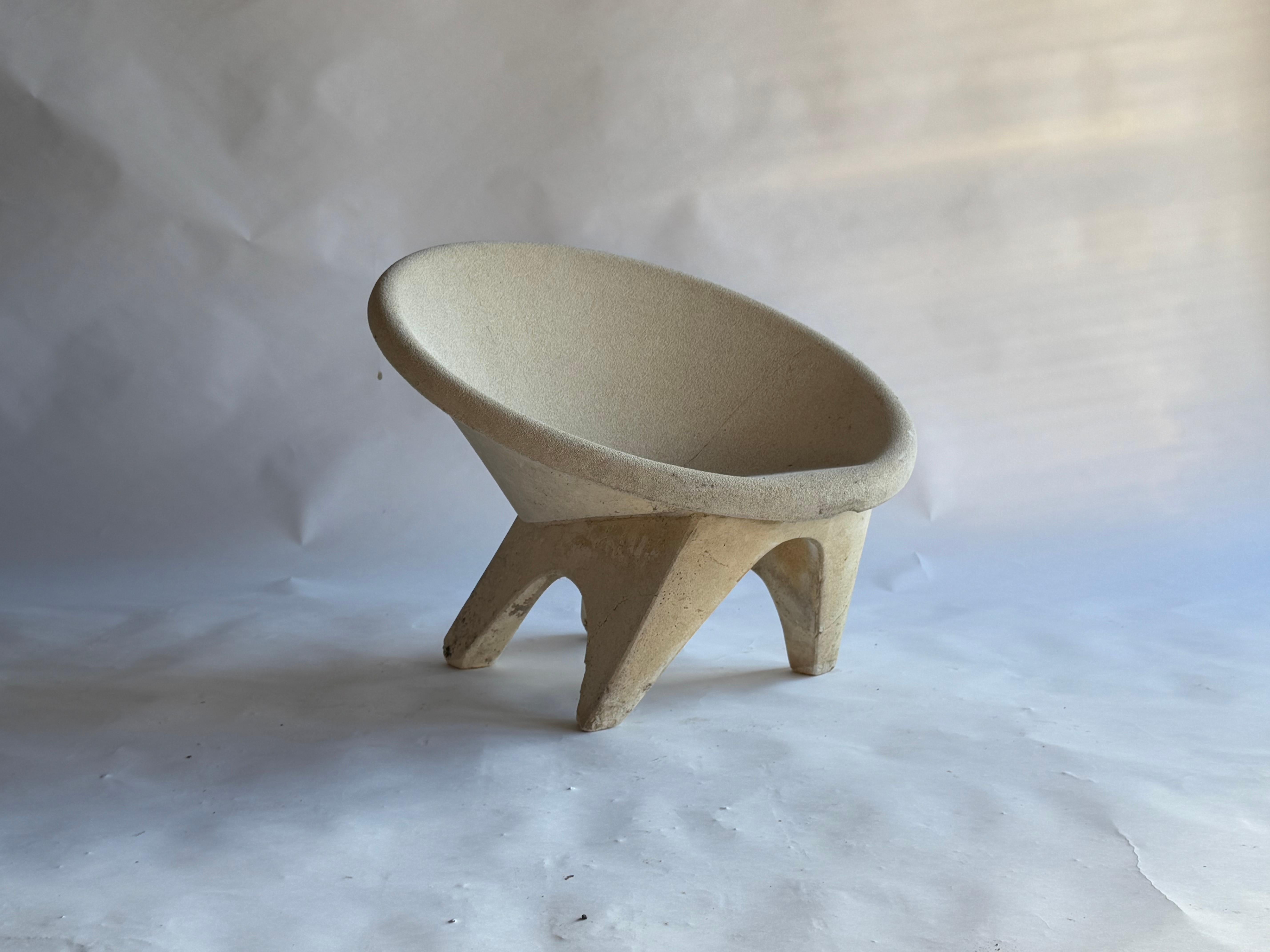 Sillones escultóricos de hormigón, años 60, Italia en venta 10
