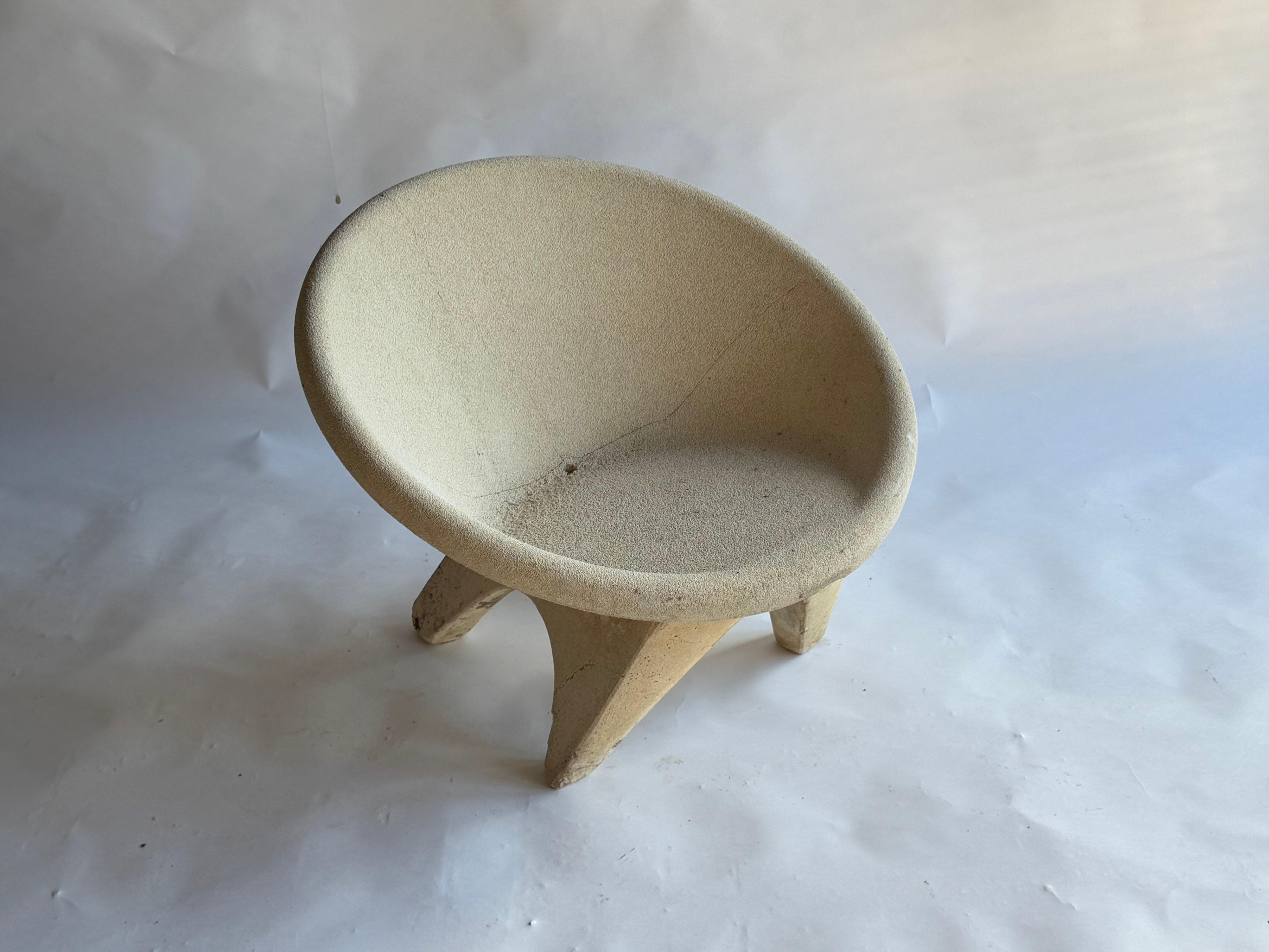 Sillones escultóricos de hormigón, años 60, Italia en venta 11