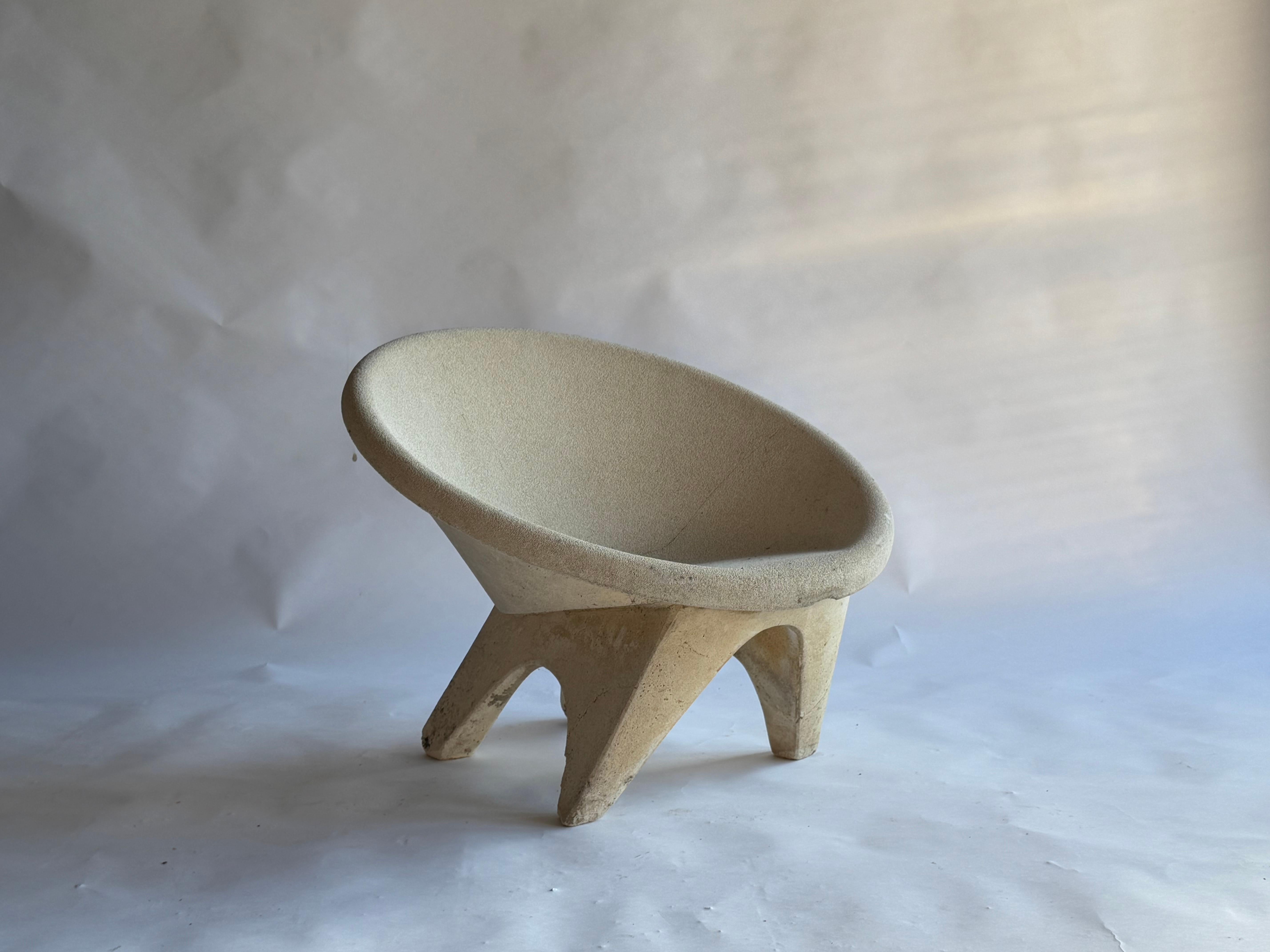 Sillones escultóricos de hormigón, años 60, Italia en venta 12