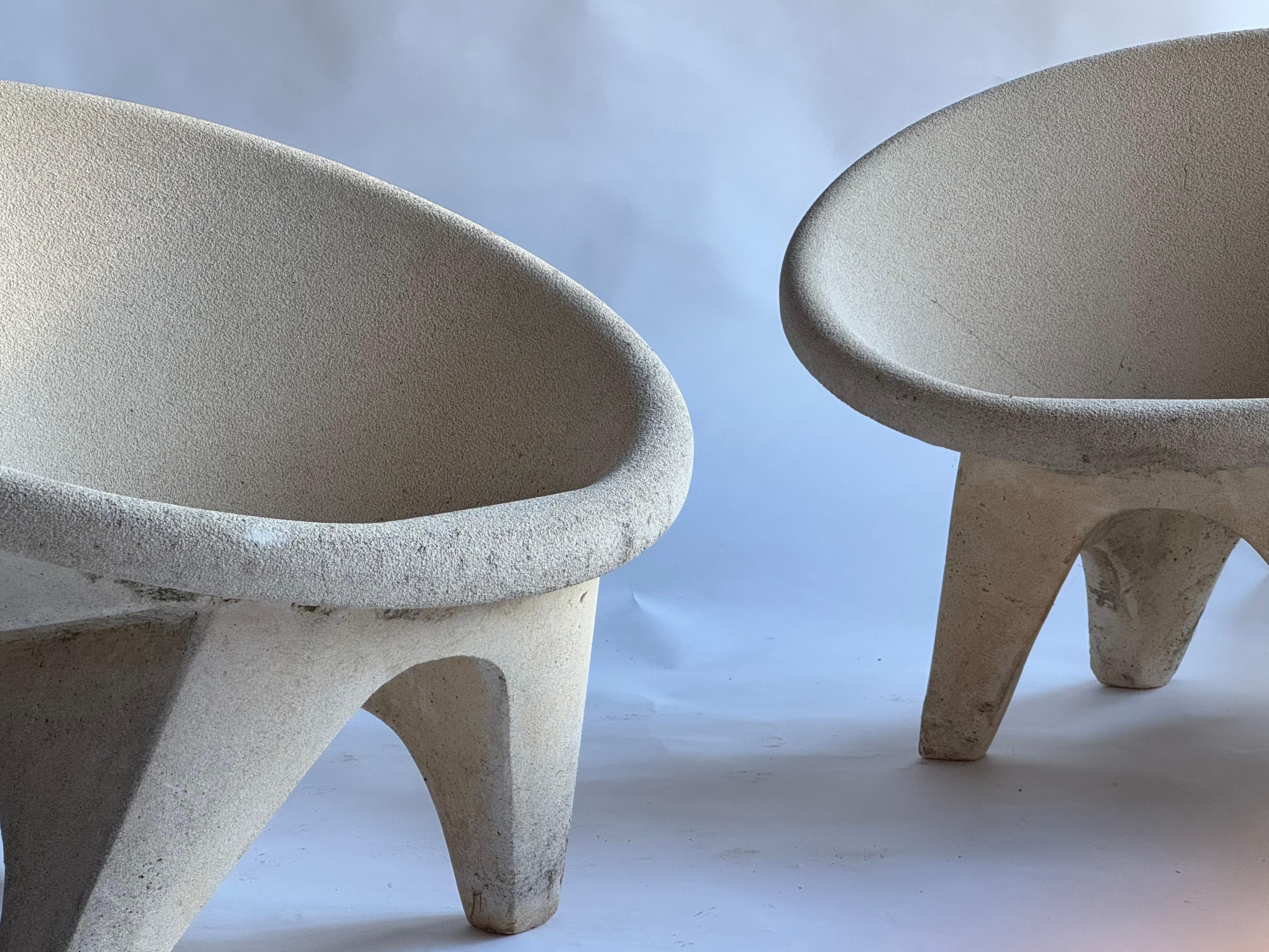 Sillones escultóricos de hormigón, años 60, Italia en Bueno estado para la venta en Corby, GB