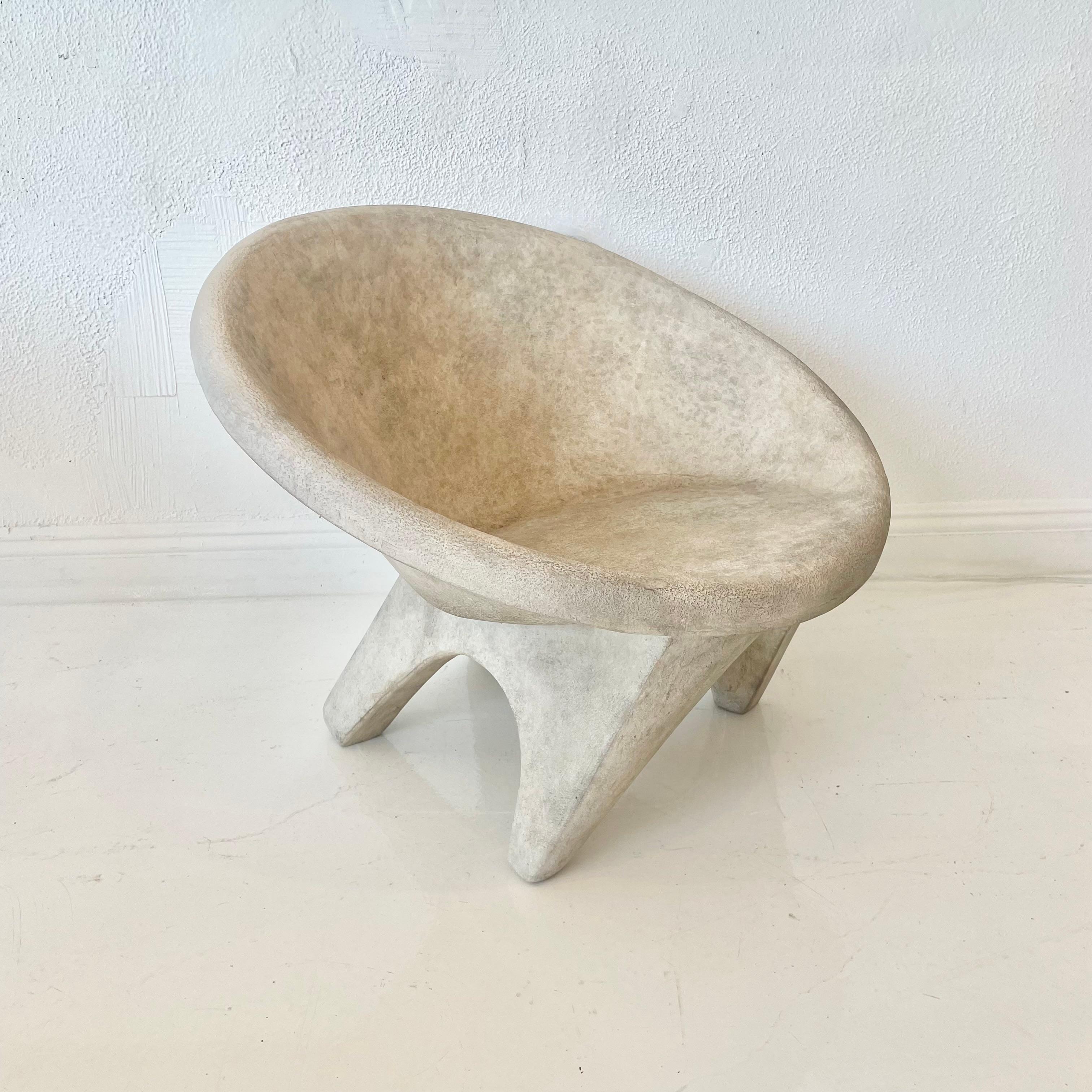 Mid-Century Modern Sculptural Concrete Chair by Merit, Los Angeles For Sale