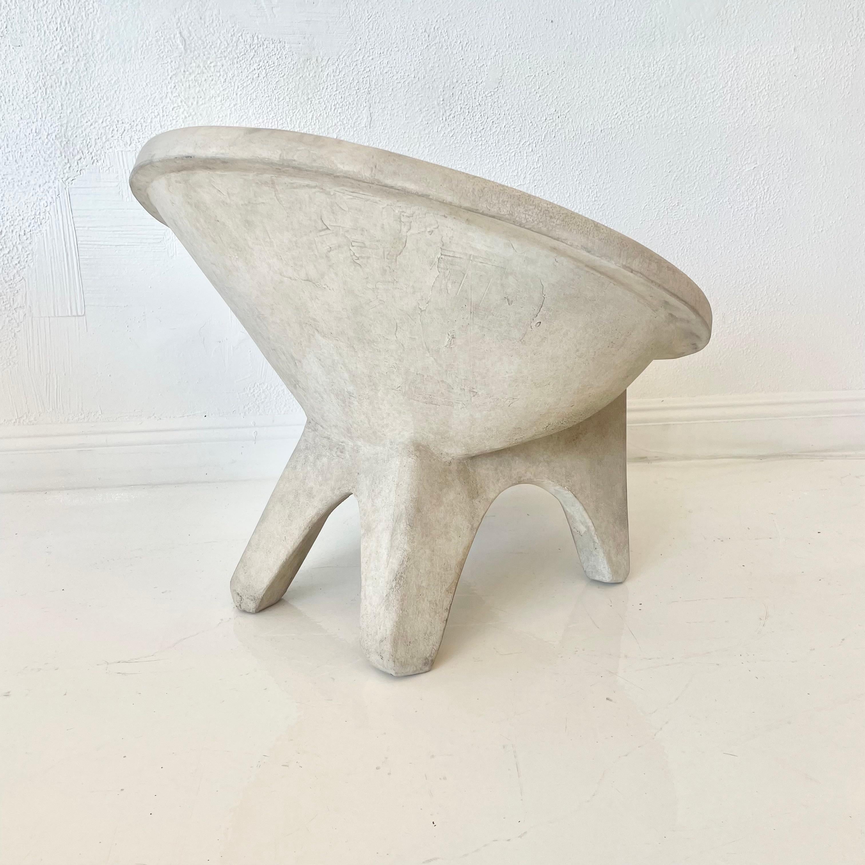 Hand-Crafted Sculptural Concrete Chair by Merit, Los Angeles For Sale