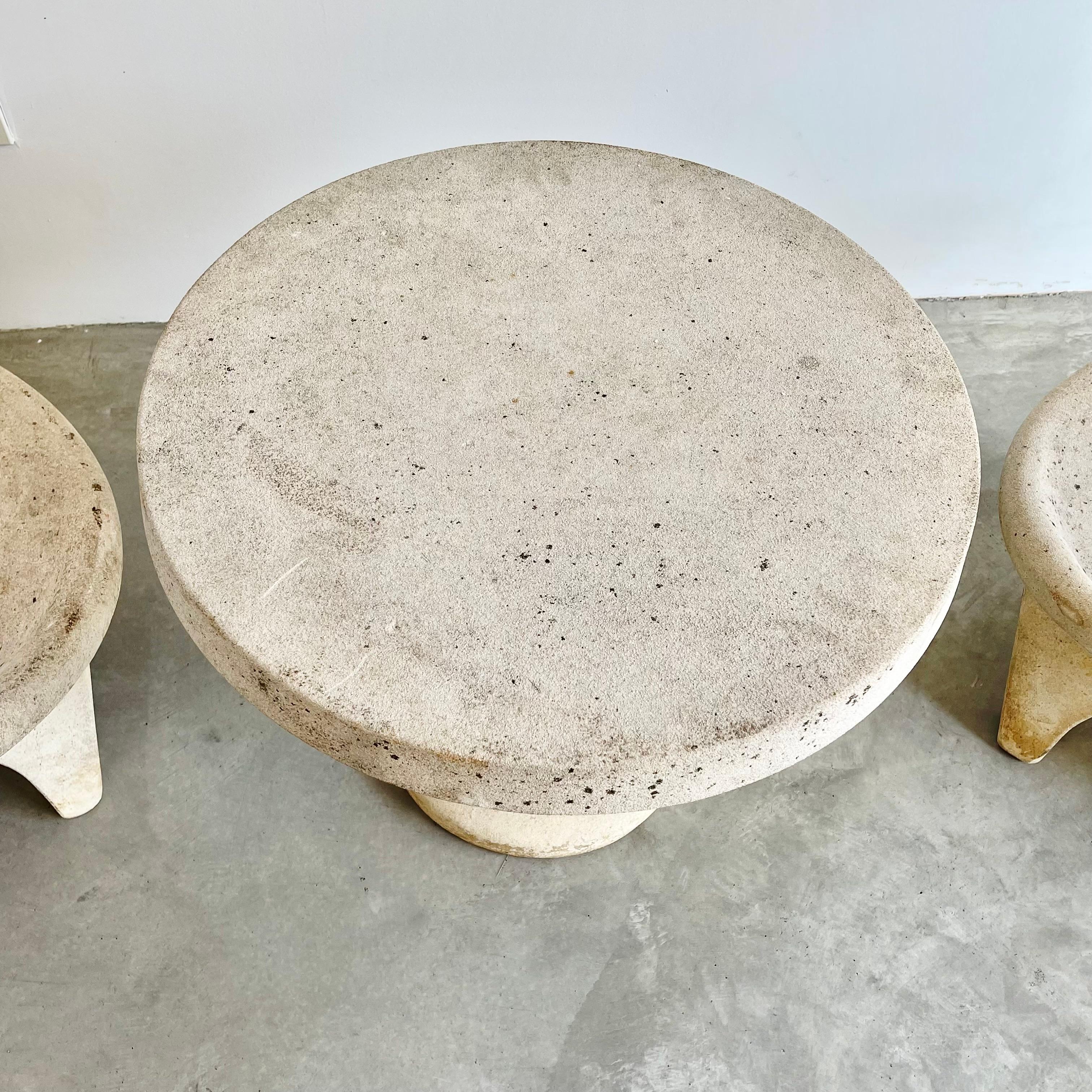 Sculptural Concrete Chairs and Table, 1960s Switzerland 2