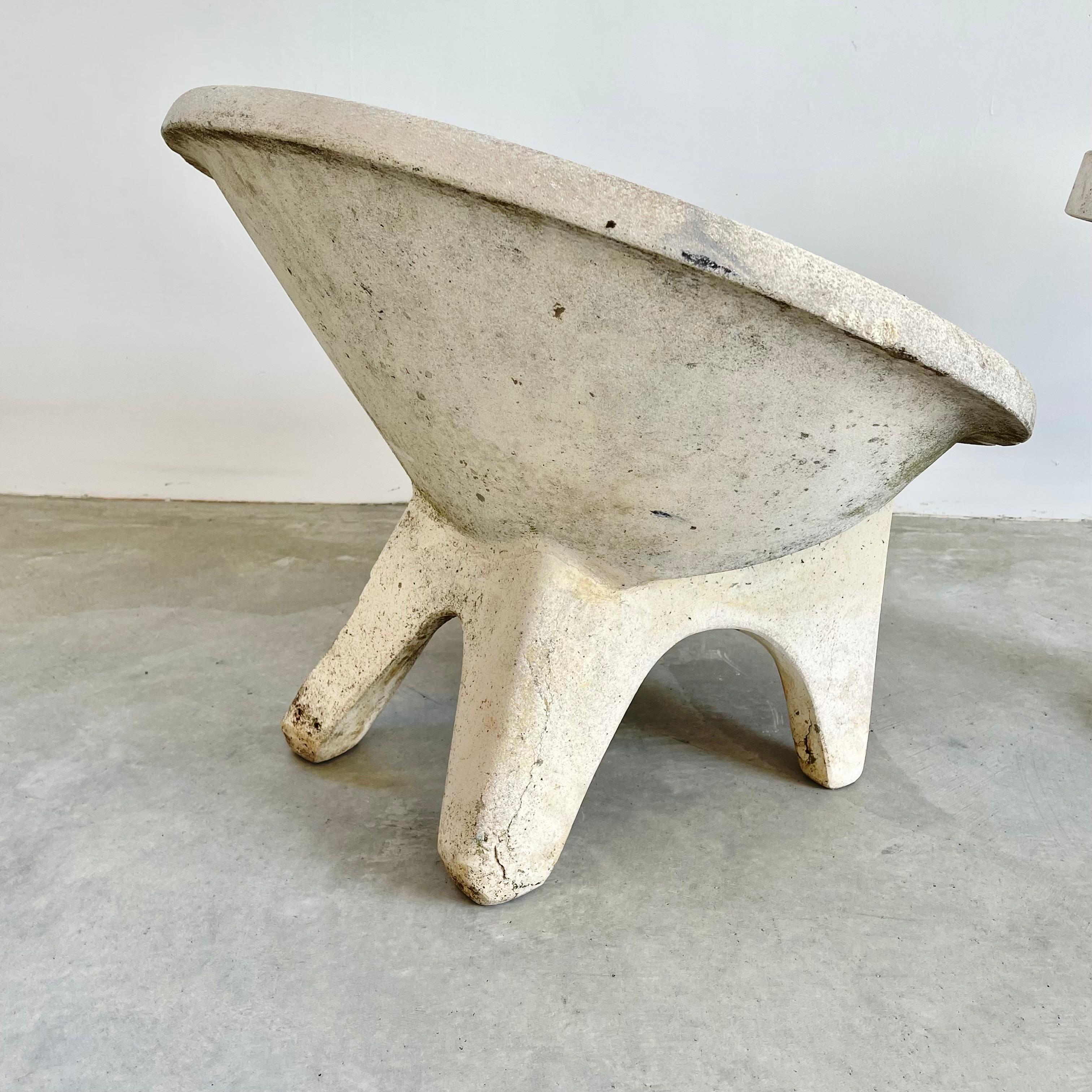 Sculptural Concrete Chairs and Table, 1960s Switzerland 4