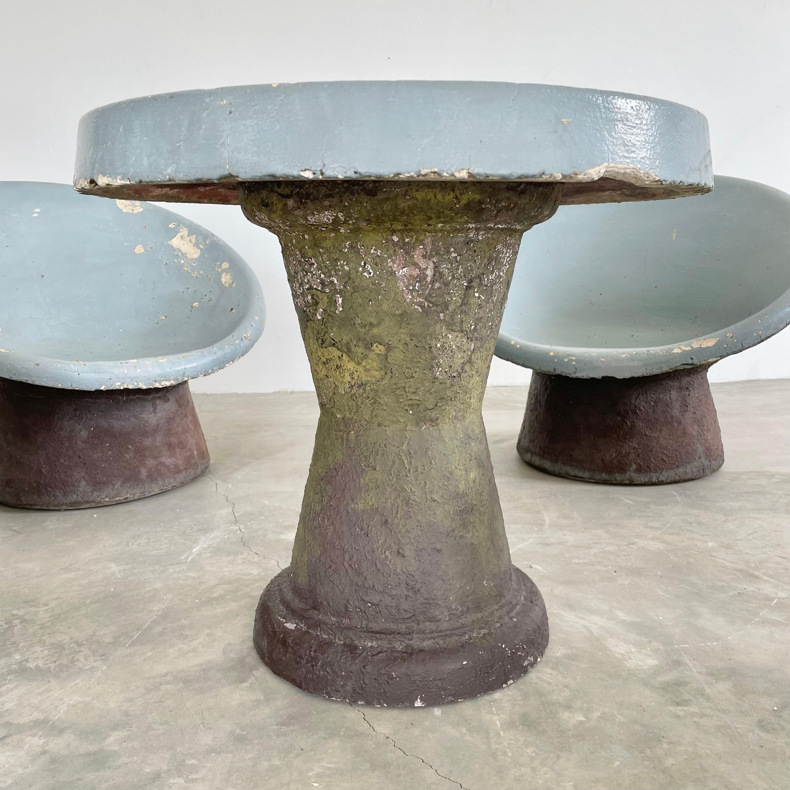 Chaises et tables sculpturales en béton, années 1960, Suisse en vente 7