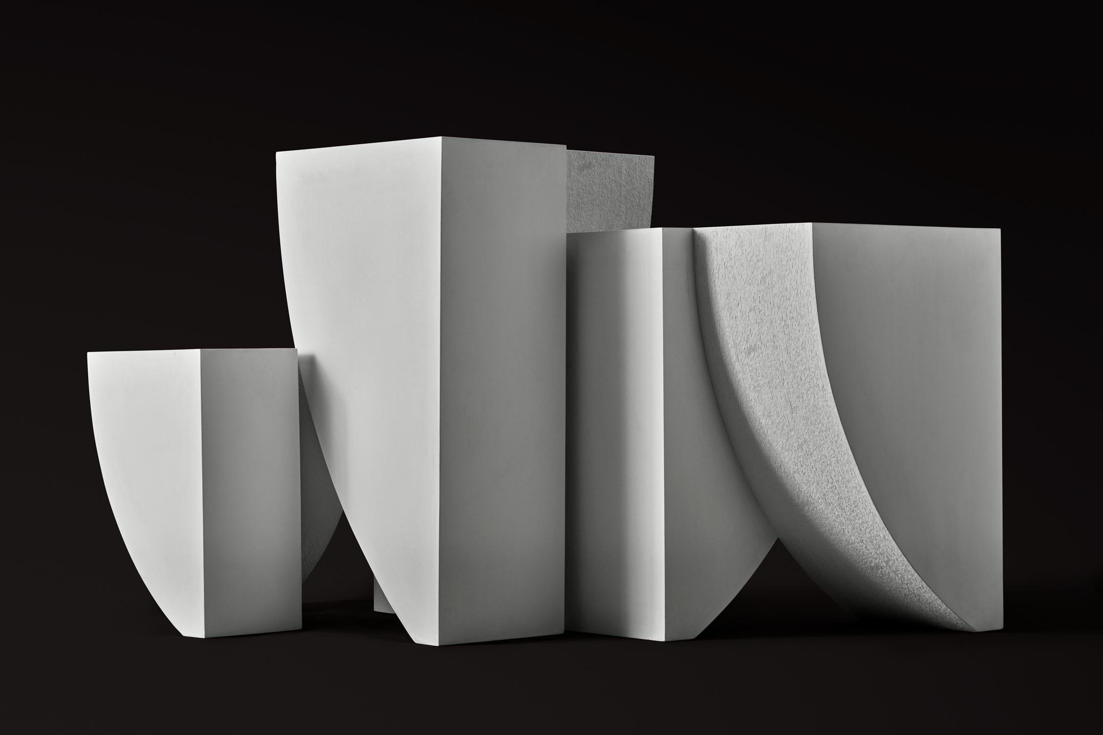 Contemporary Sculptural Concrete Planter, ICARUS 01 by Sirak (short) For Sale