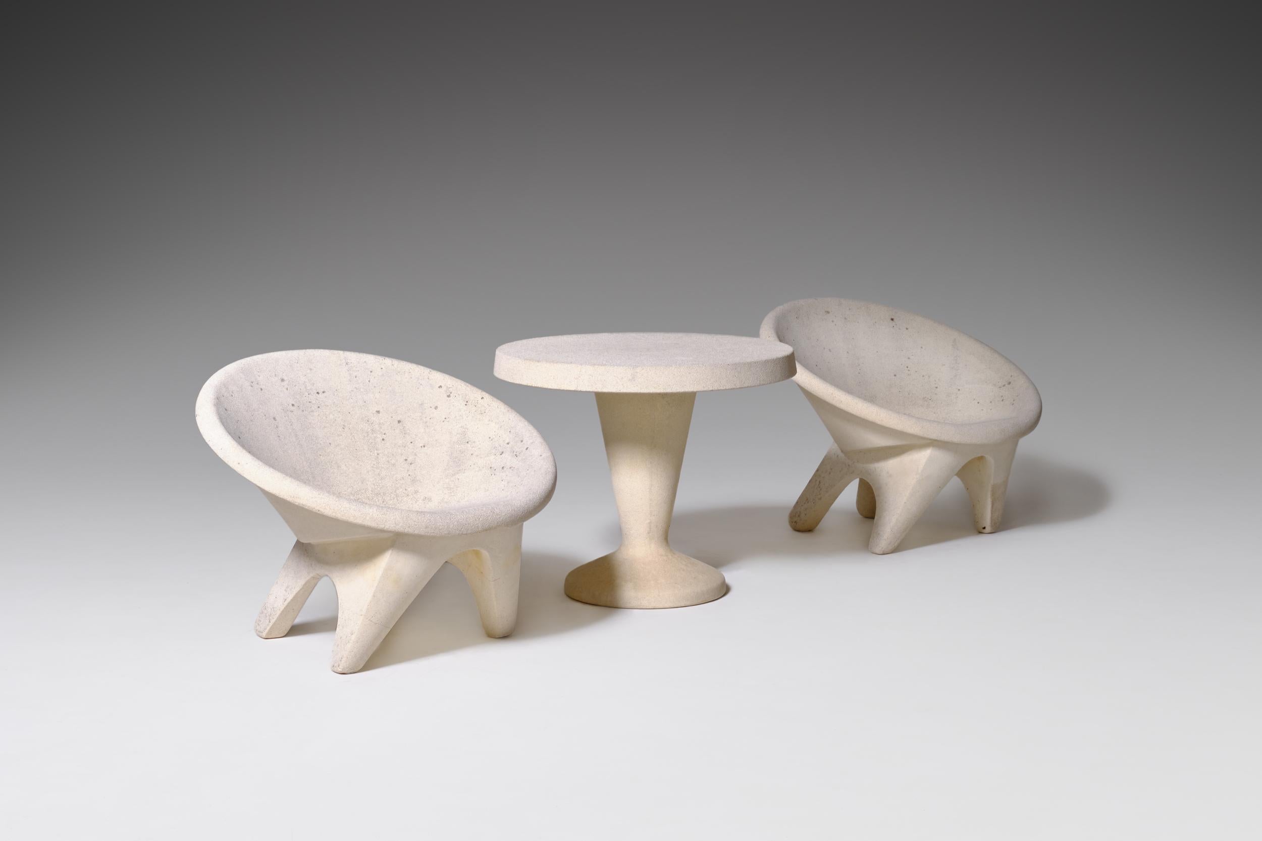 Sculptural Concrete Side Table, Italy, 1960s 1