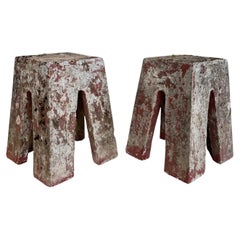 Sculptural Concrete Stools, 1960s France