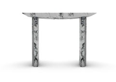 Sculptural Console table 0024c in Paonazzo marble by artist Desia Ava