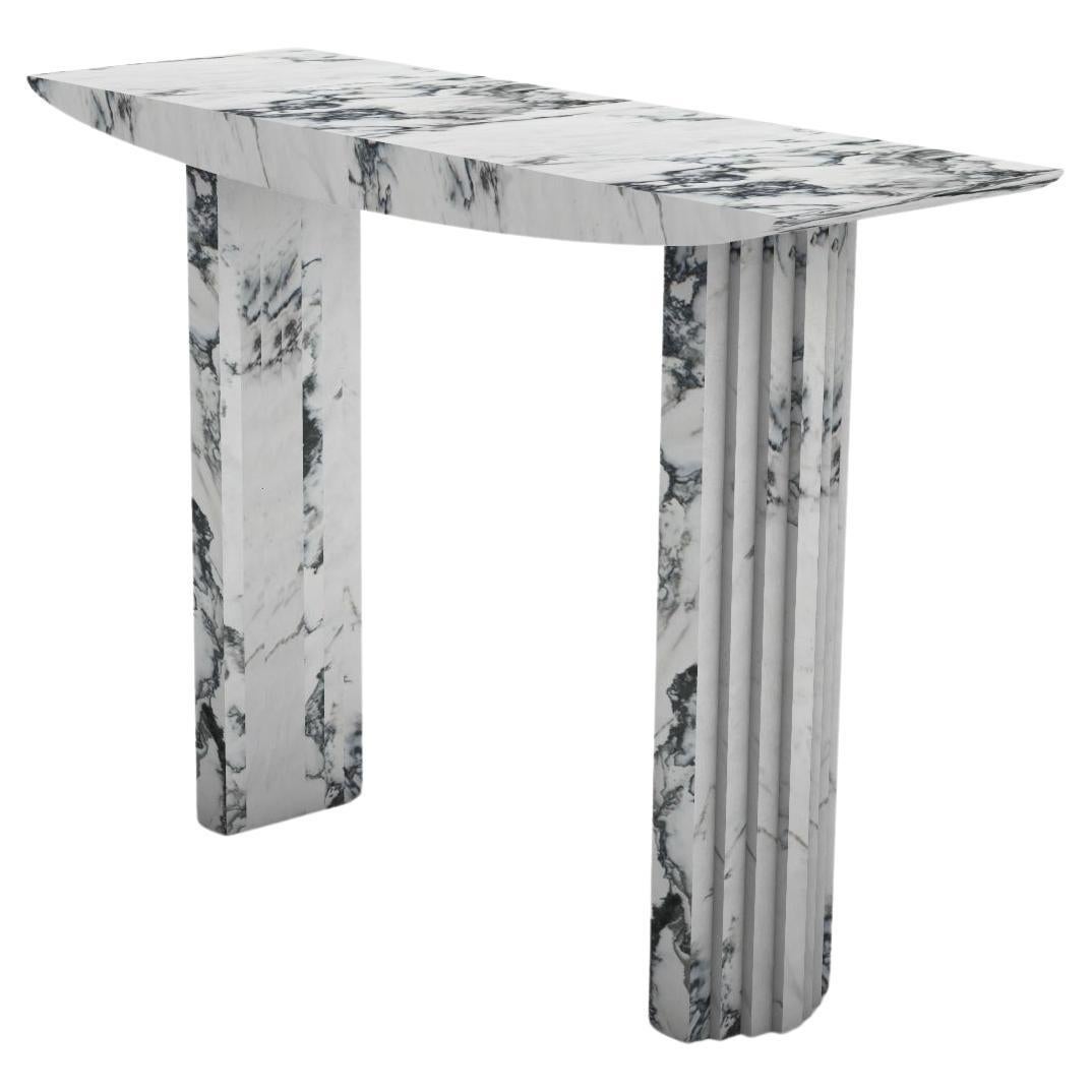 Sculptural Console table 0024c in Paonazzo marble by artist Desia Ava For Sale