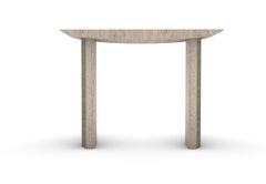 Sculptural Console table 0024c in Travertine stone by artist Desia Ava