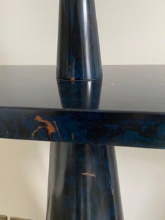 Ensemble sculptural table console et miroir. Exemplaire unique.  Artisanat