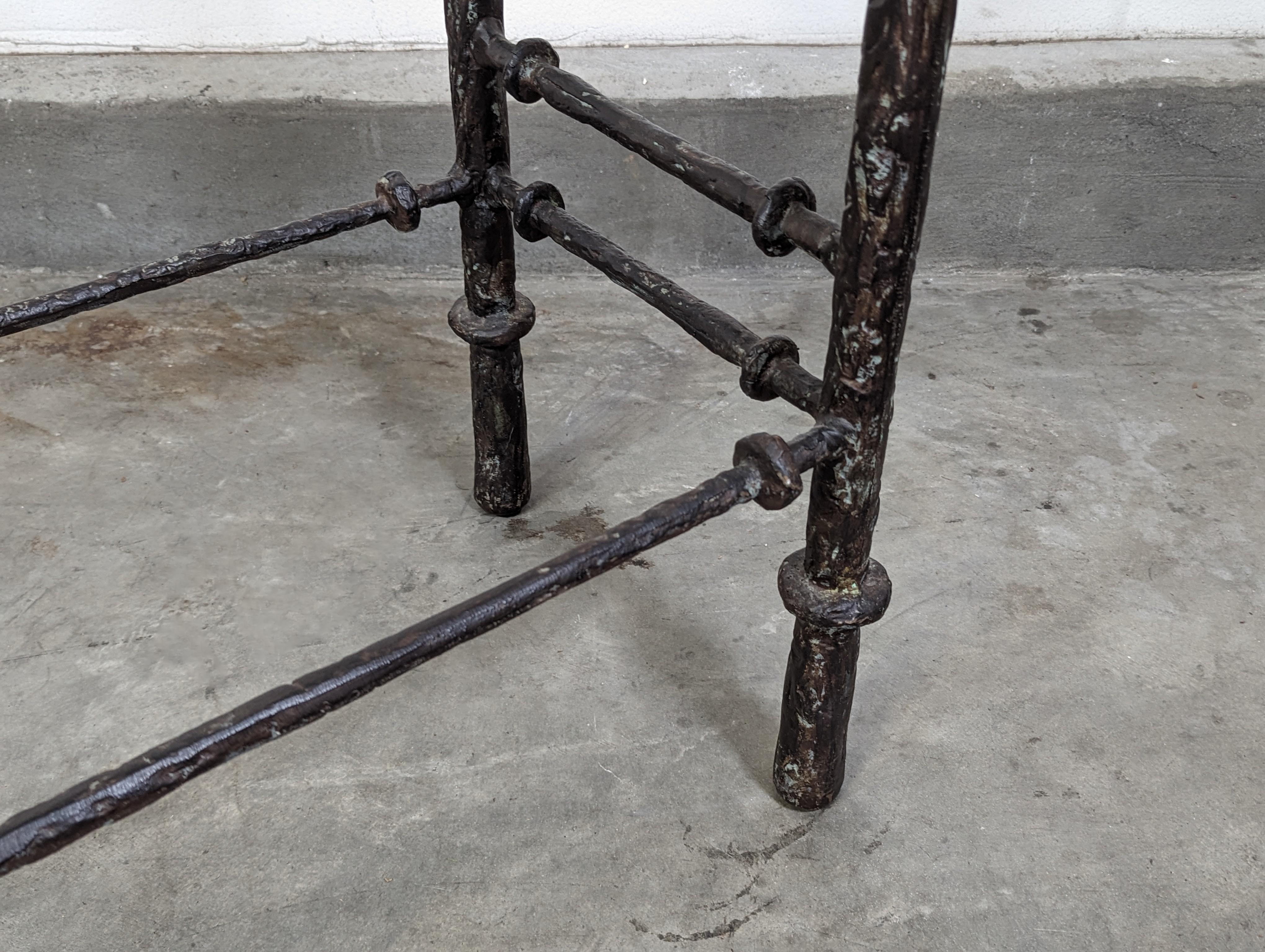 Sculptural Console Table Bronze Finish In the Manner of Diego Giacometti, c1970s For Sale 1