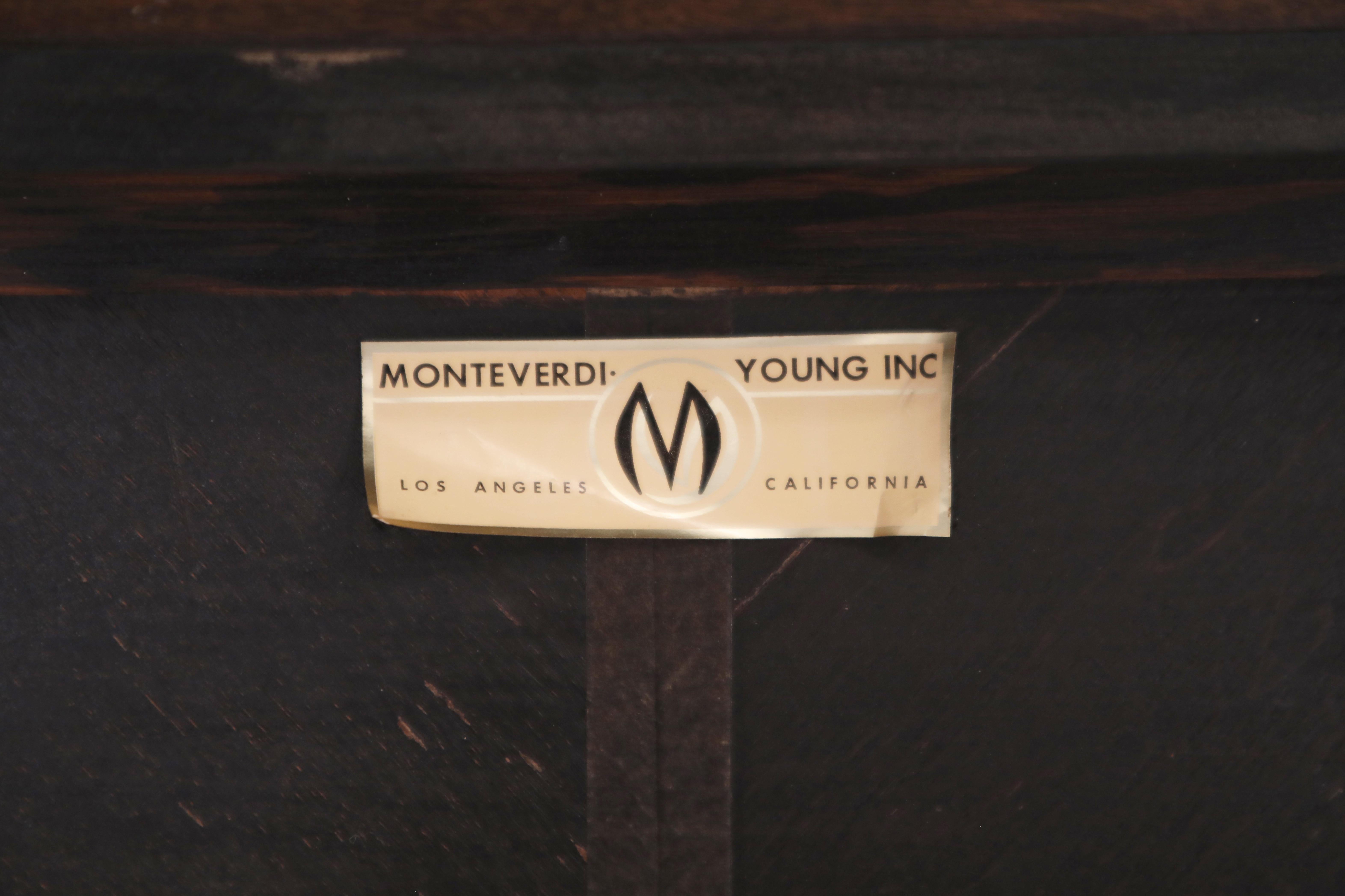 Sculptural Console Table by Maurice Bailey for Monteverdi-Young, c 1960s, Signed 9