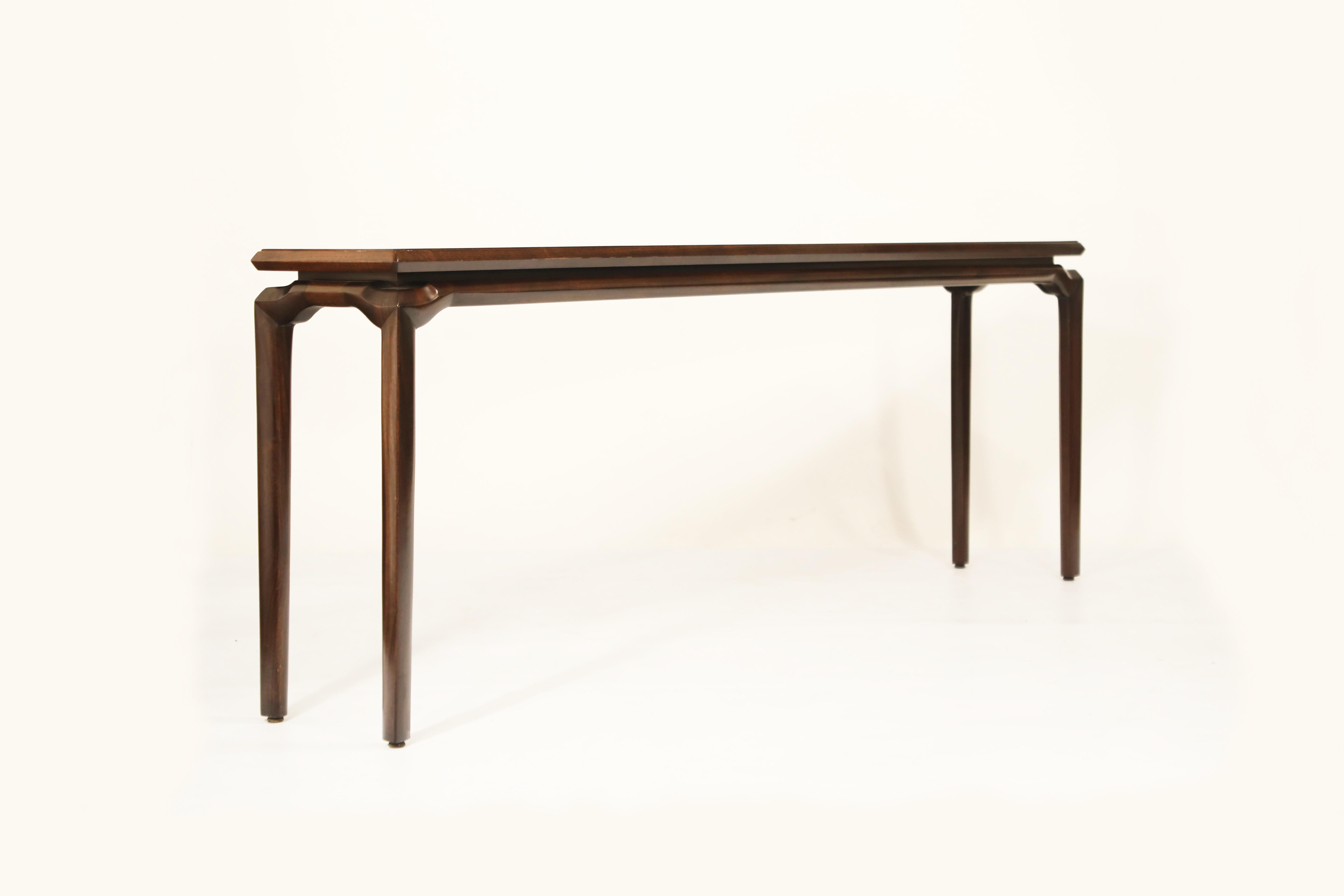 Mid-Century Modern Sculptural Console Table by Maurice Bailey for Monteverdi-Young, c 1960s, Signed