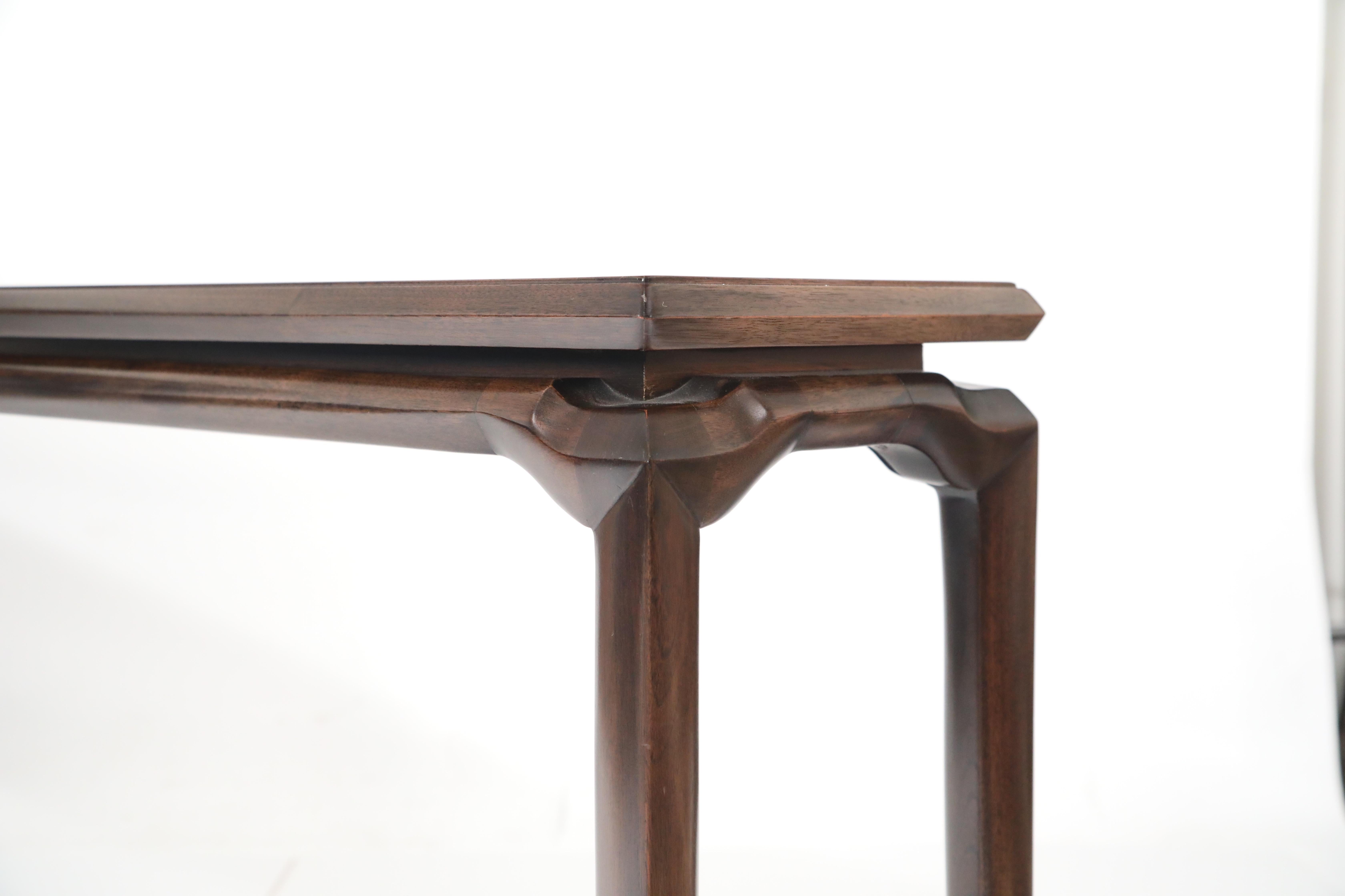 Ebony Sculptural Console Table by Maurice Bailey for Monteverdi-Young, c 1960s, Signed