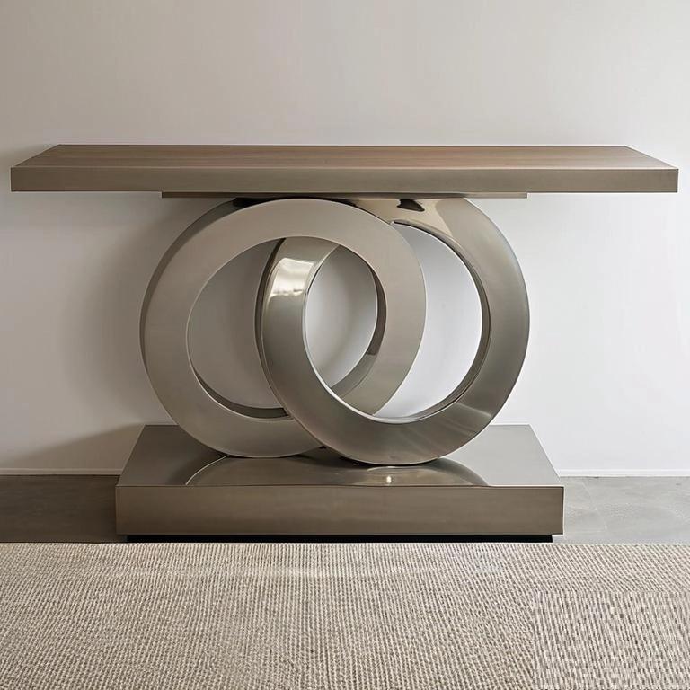 Fait main Table console sculpturale de style Art-Déco par Jose De Castro en vente