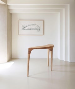 Sculptural Console Table in Hard Maple Wood - 'Momentum Table' by Soo Joo