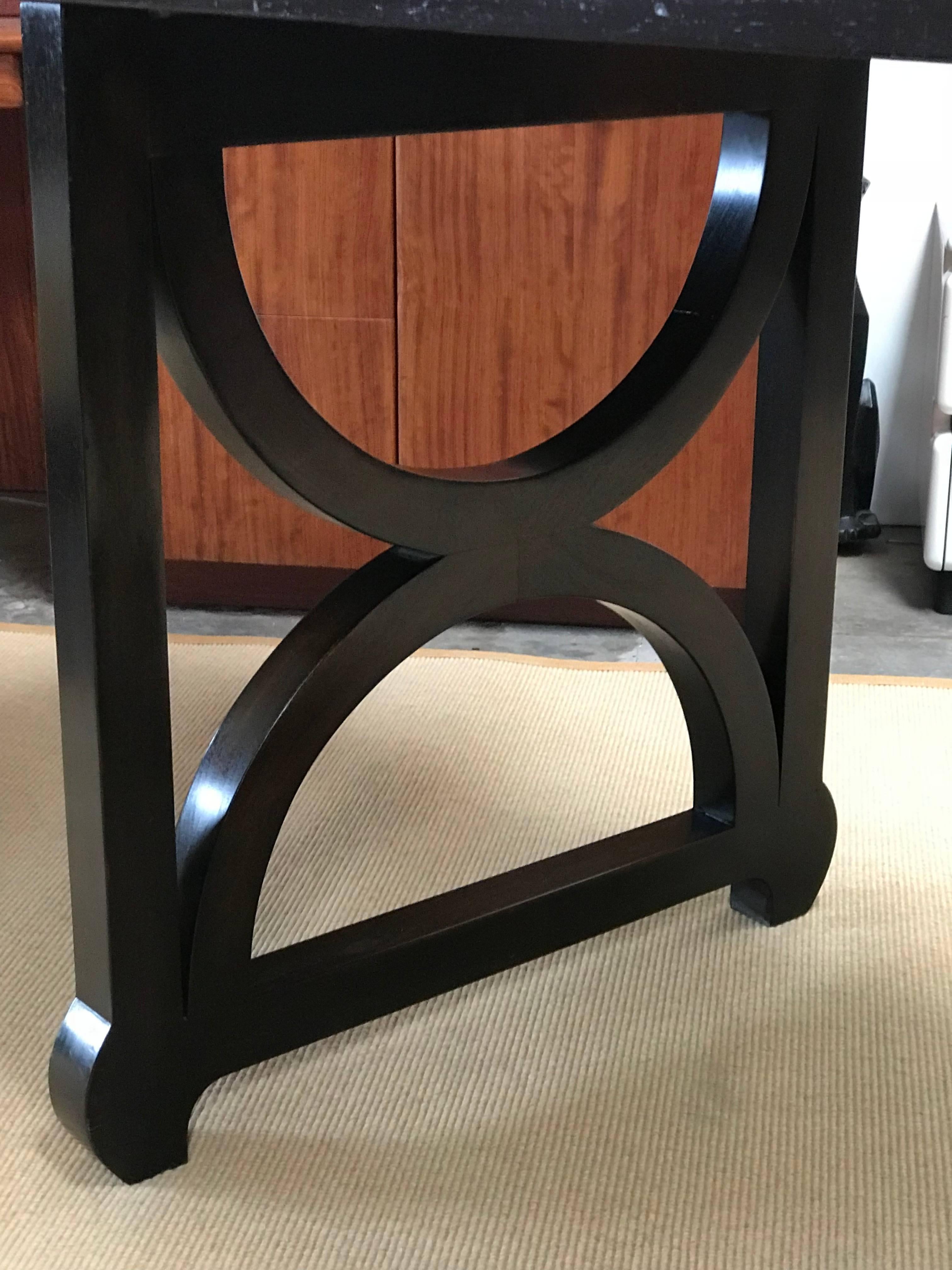 Sculptural Console Table in Solid Mahogany by Doug Edge In Excellent Condition In Pasadena, CA