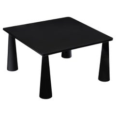 Sculpturale Table de salle à manger contemporaine laquée noir Trance