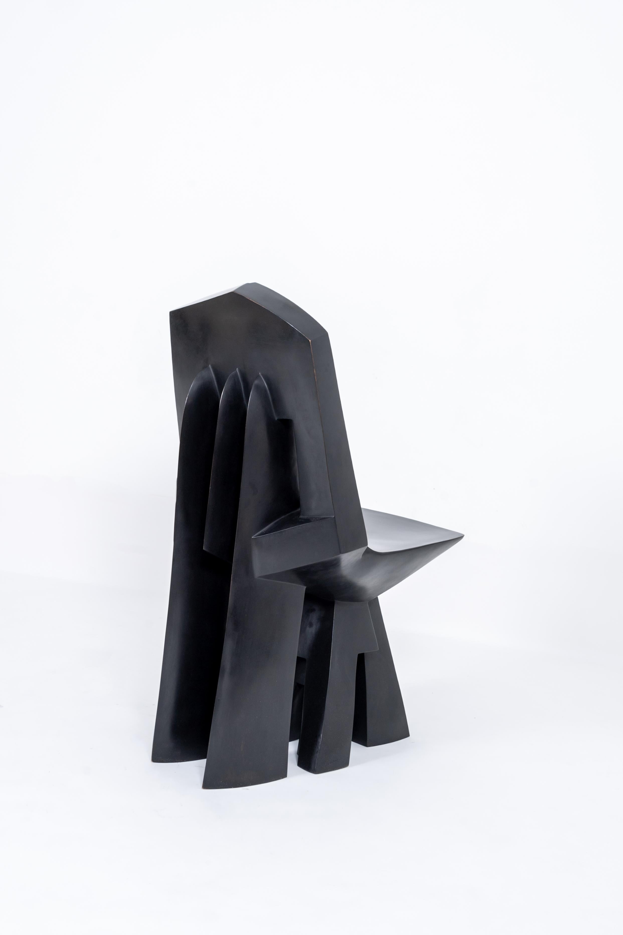 Silla escultórica contemporánea de bronce de Parvine Curie en venta 3