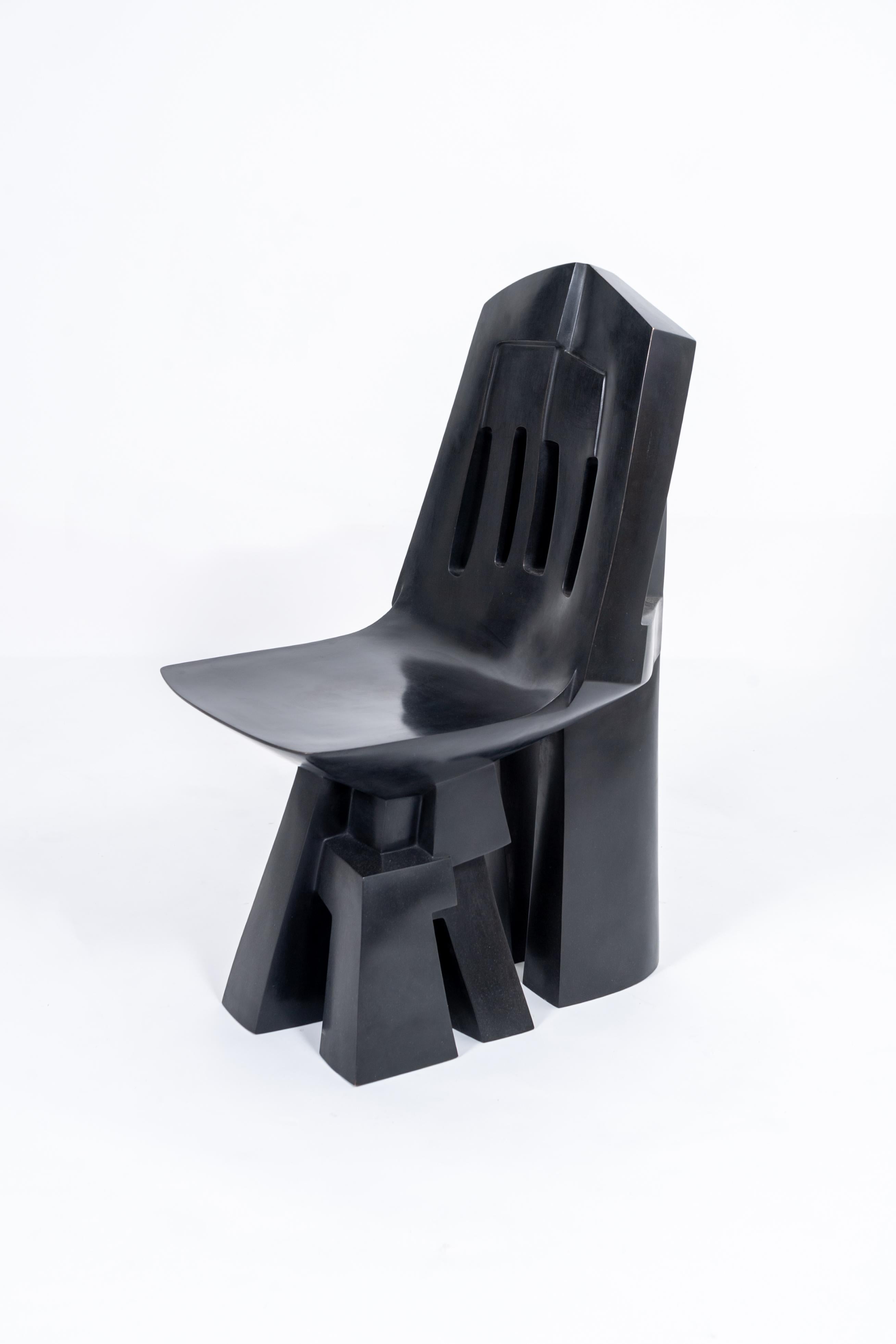 Silla escultórica contemporánea de bronce de Parvine Curie Hecho a mano en venta