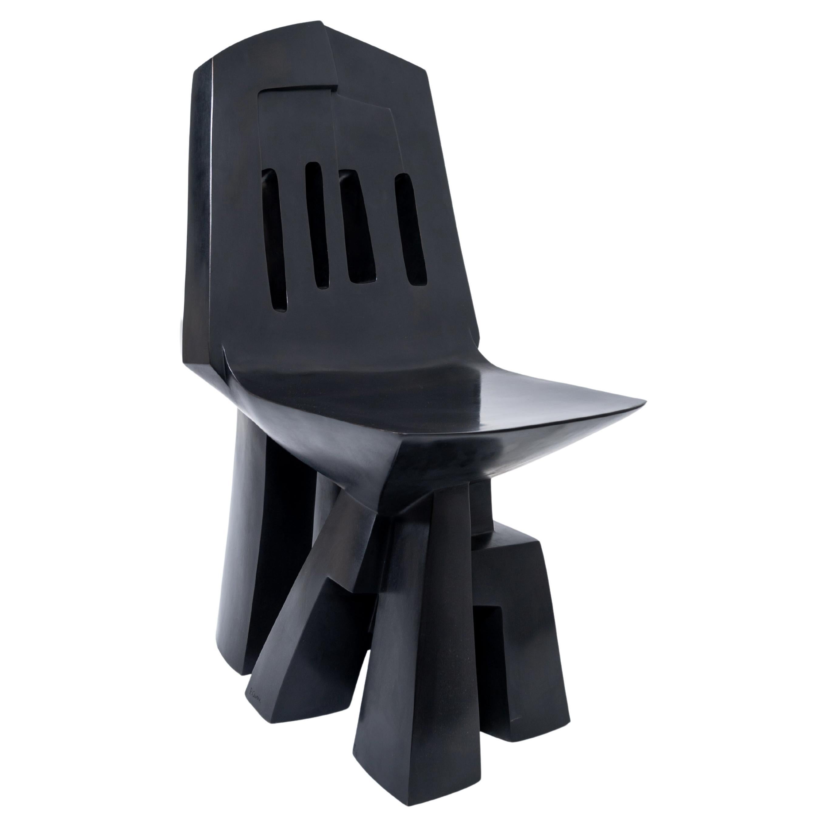 Silla escultórica contemporánea de bronce de Parvine Curie en venta