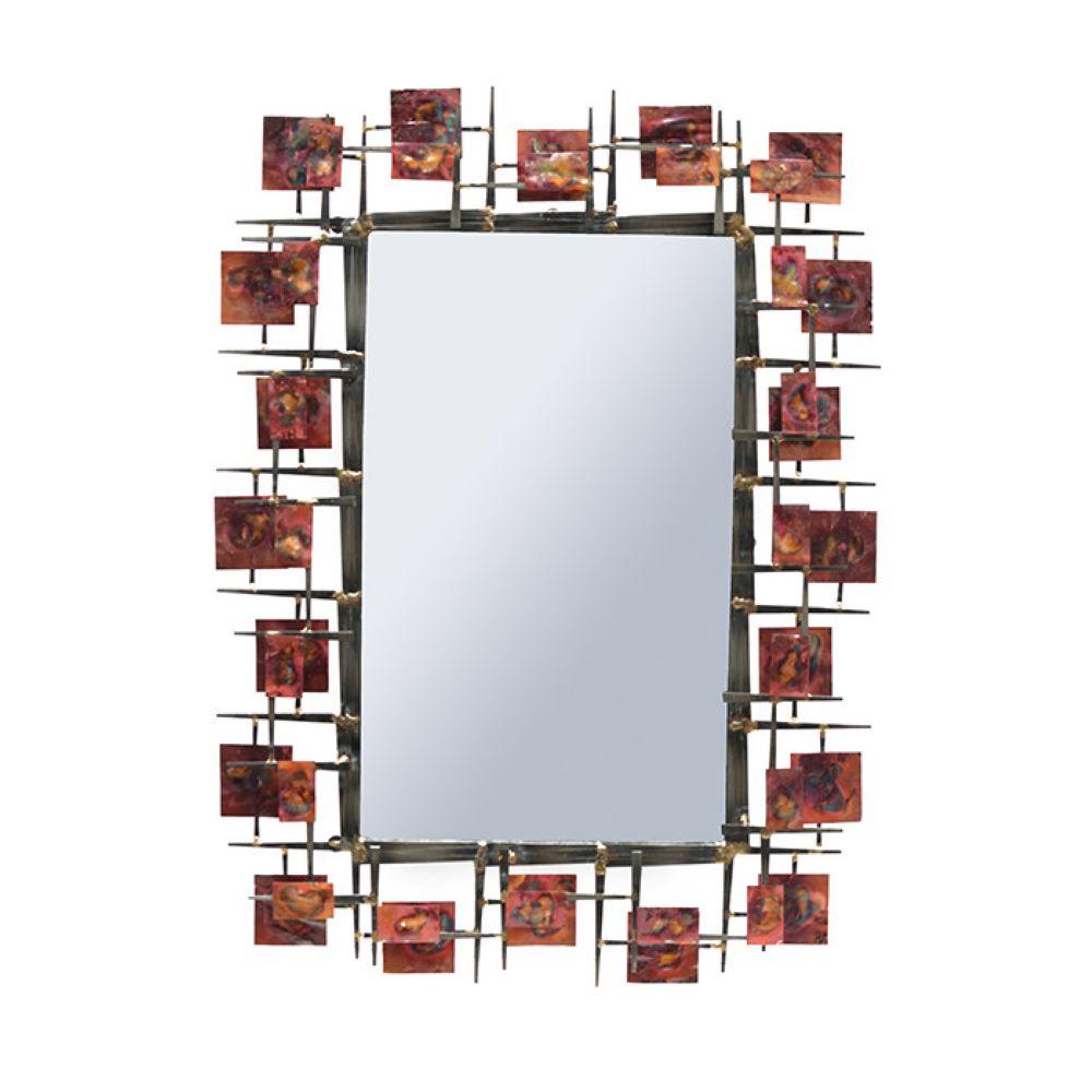 Américain Miroir sculptural Contemporary Brutalist en vente