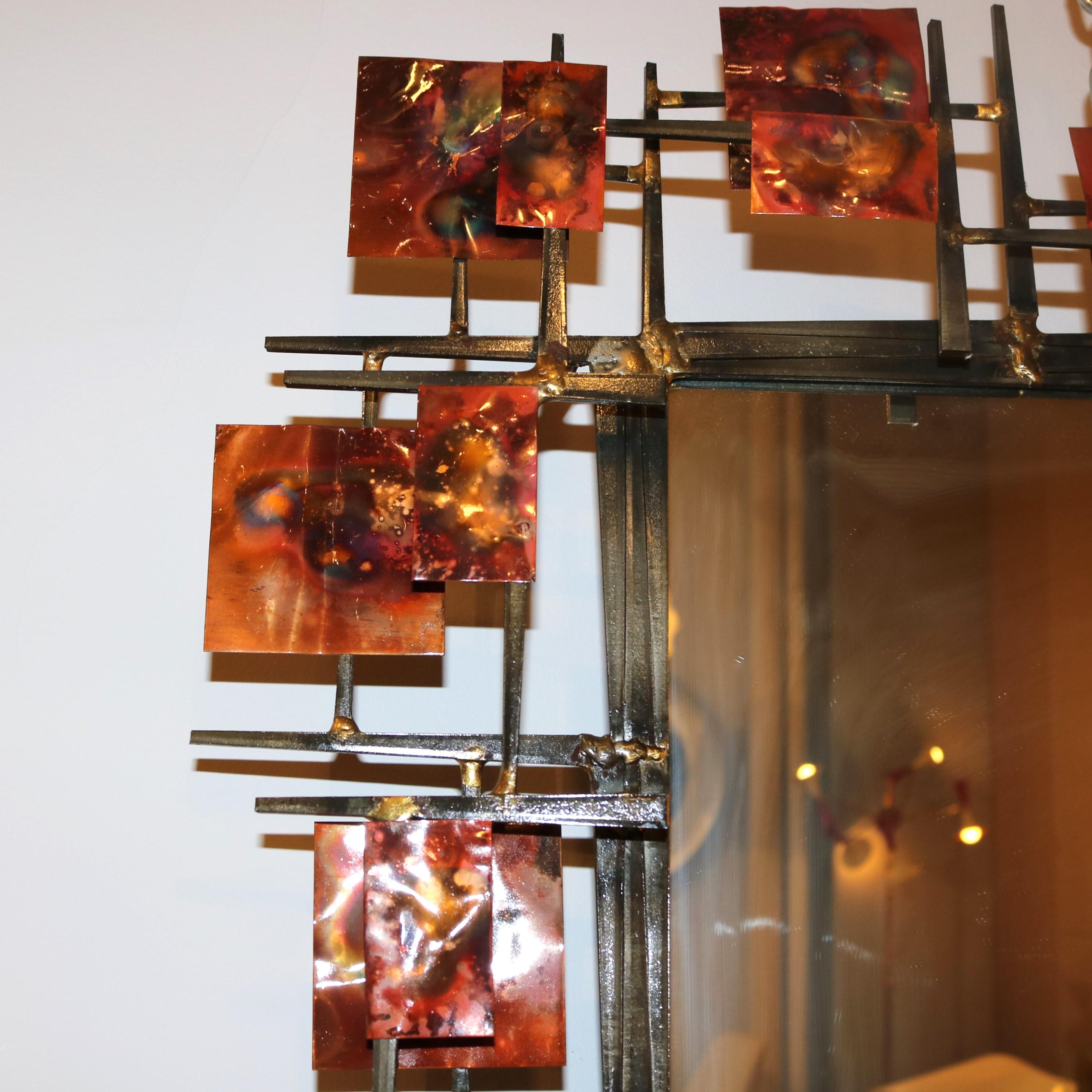 Miroir sculptural Contemporary Brutalist en vente 1
