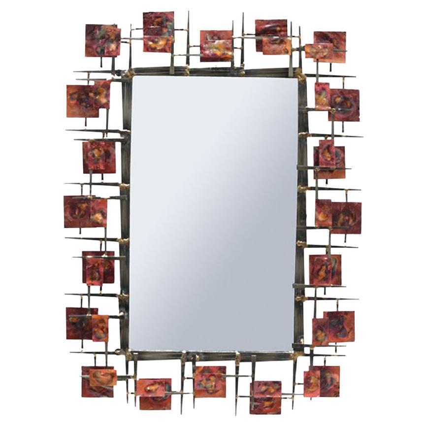 Sculptural Contemporary Brutalist Mirror