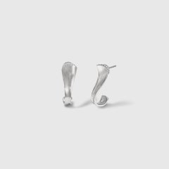 Sculptural Contemporary Couture Platinum, Verism Earrings by Ashley Childs