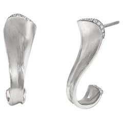 Sculptural Contemporary Couture Platinum, Verism Earrings by Ashley Childs