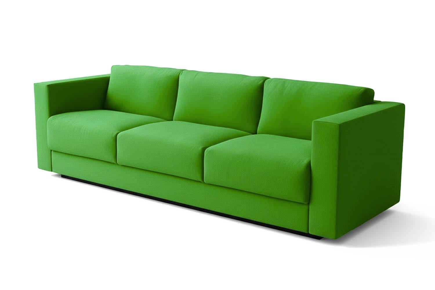 Spagnolo Divano scultoreo contemporaneo in velluto verde smeraldo Revolución in vendita