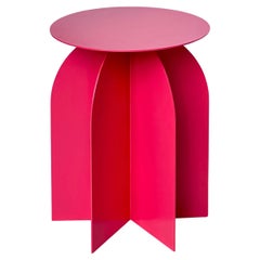Skulpturale Contemporary  Beistelltisch in leuchtendem Rosa, Palladiumtisch von Spinzi