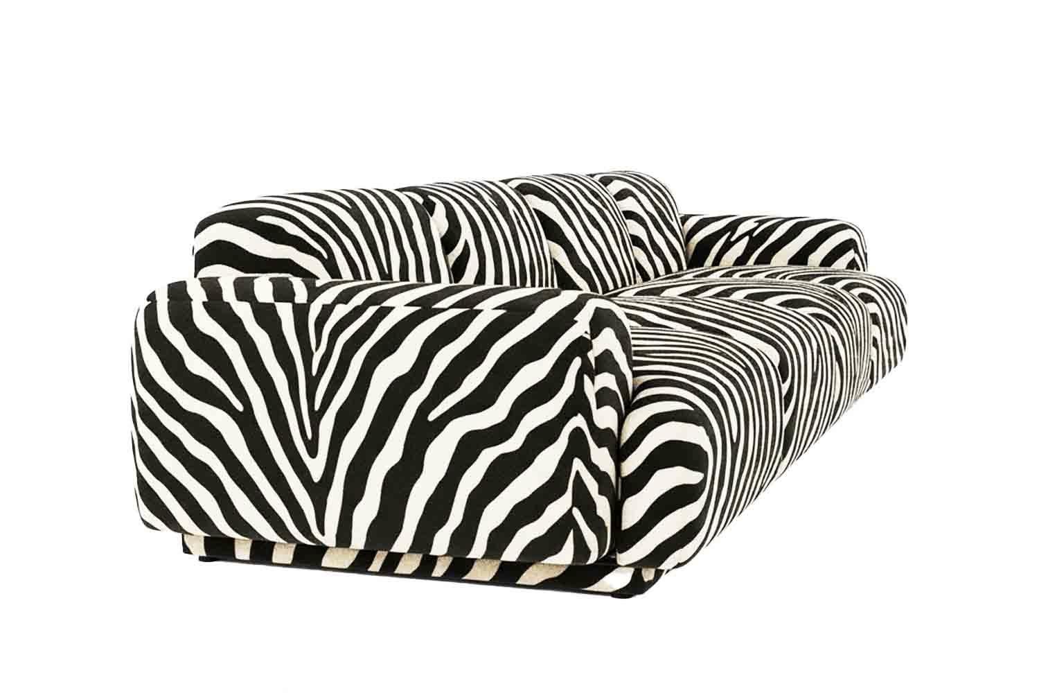 Modern Sculptural Contemporary Zebra-Patterned Modular Sofa Abundancia For Sale