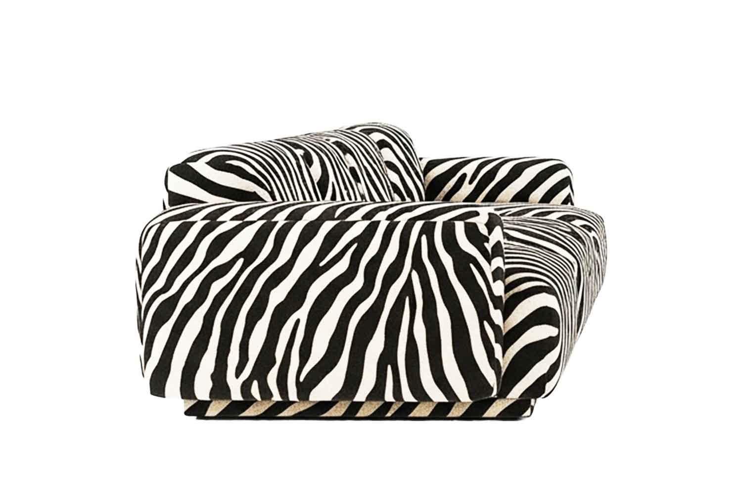 Spanish Sculptural Contemporary Zebra-Patterned Modular Sofa Abundancia For Sale