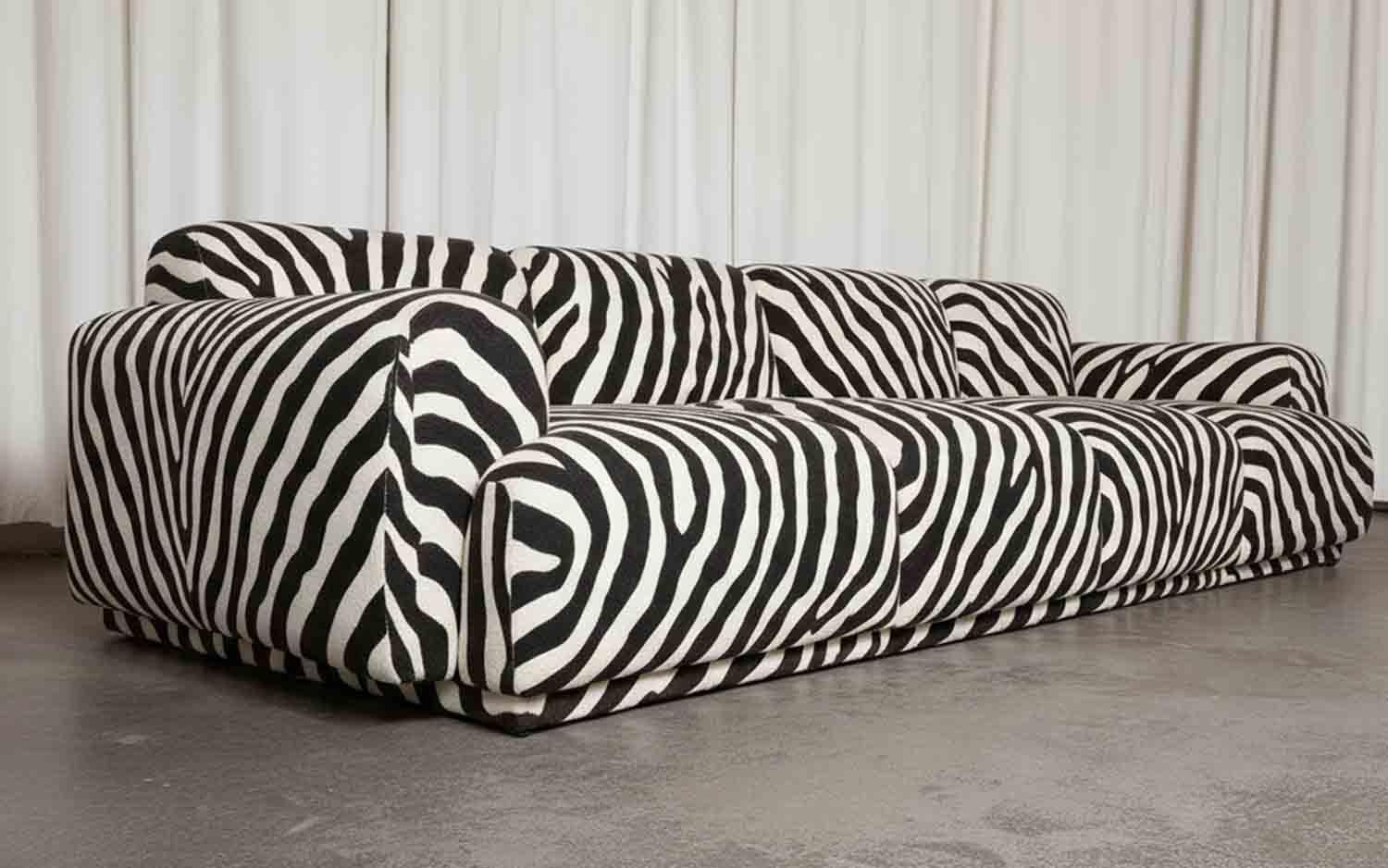 Sculptural Contemporary Zebra-Patterned Modular Sofa Abundancia For Sale 1