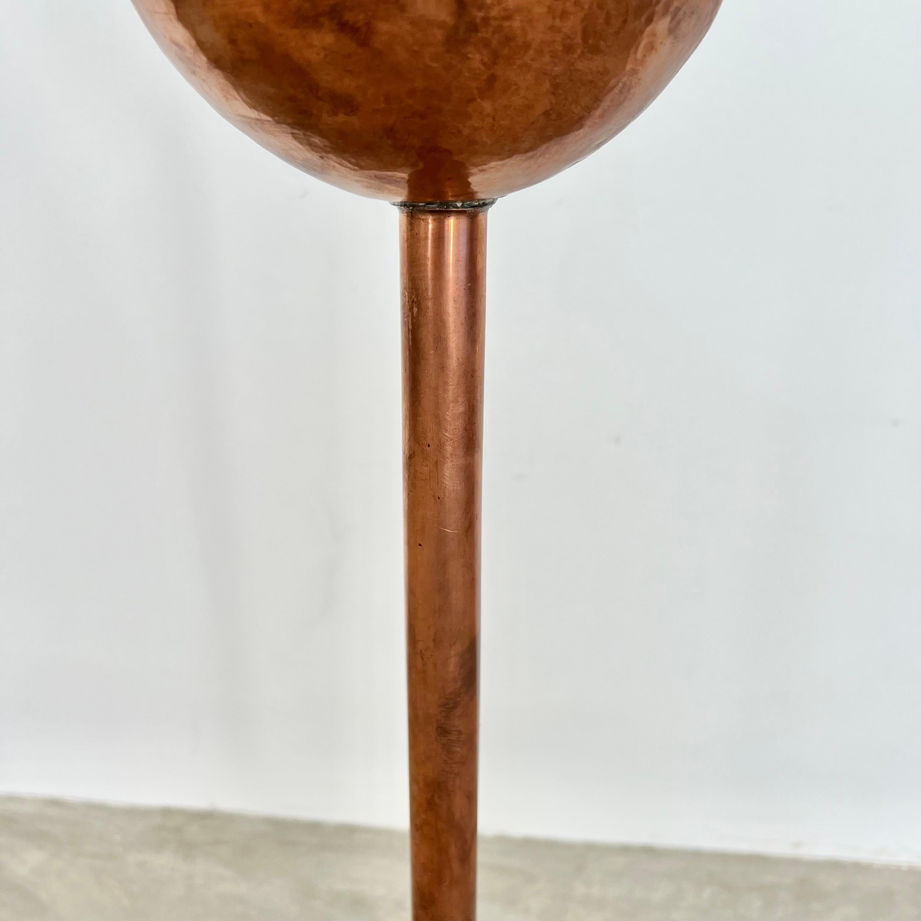 Sculptural Copper and Brass Standing Catchall, 1960s France 4