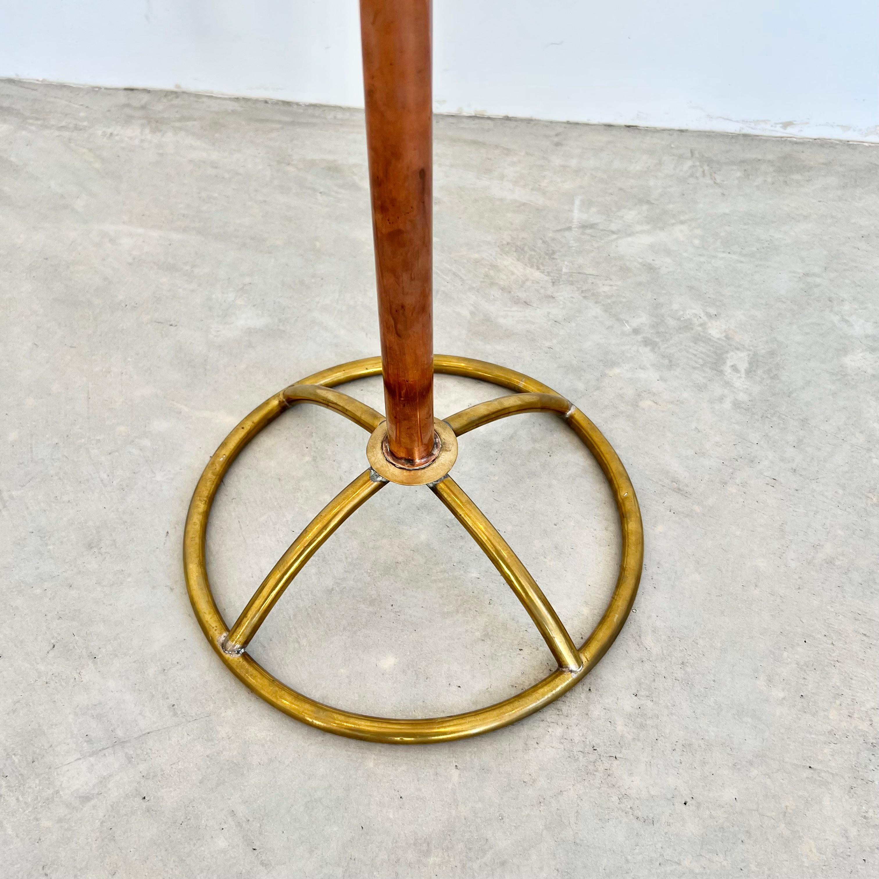 Mid-20th Century Sculptural Copper and Brass Standing Catchall, 1960s France
